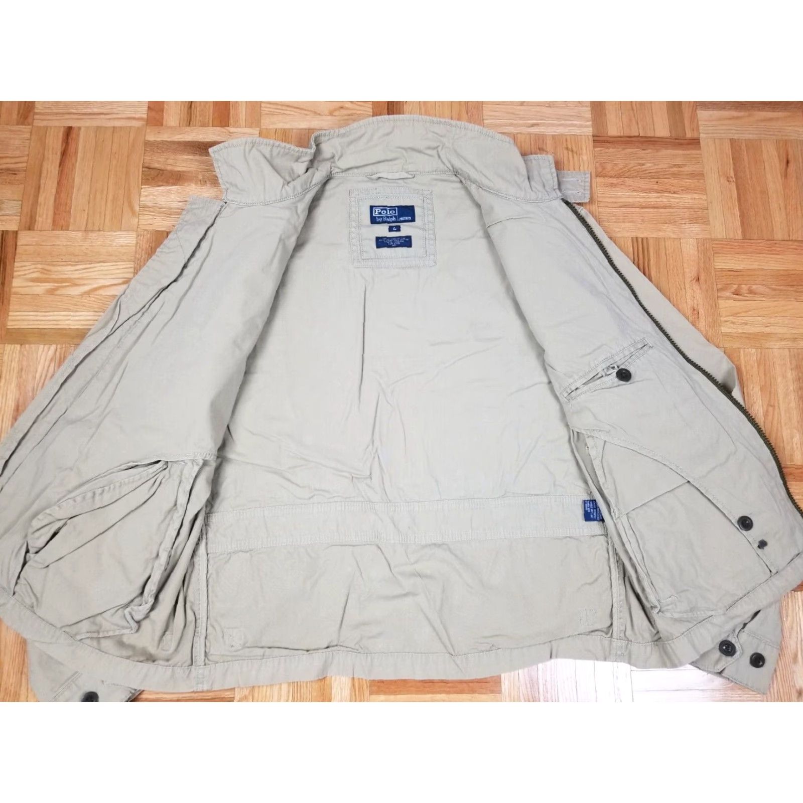 Ralph Lauren VINTAGE Ralph Lauren Polo BEIGE Cotton LIGHT JACKET SZ Large Mens Jacket Size US L / EU 52-54 / 3 - 6 Thumbnail
