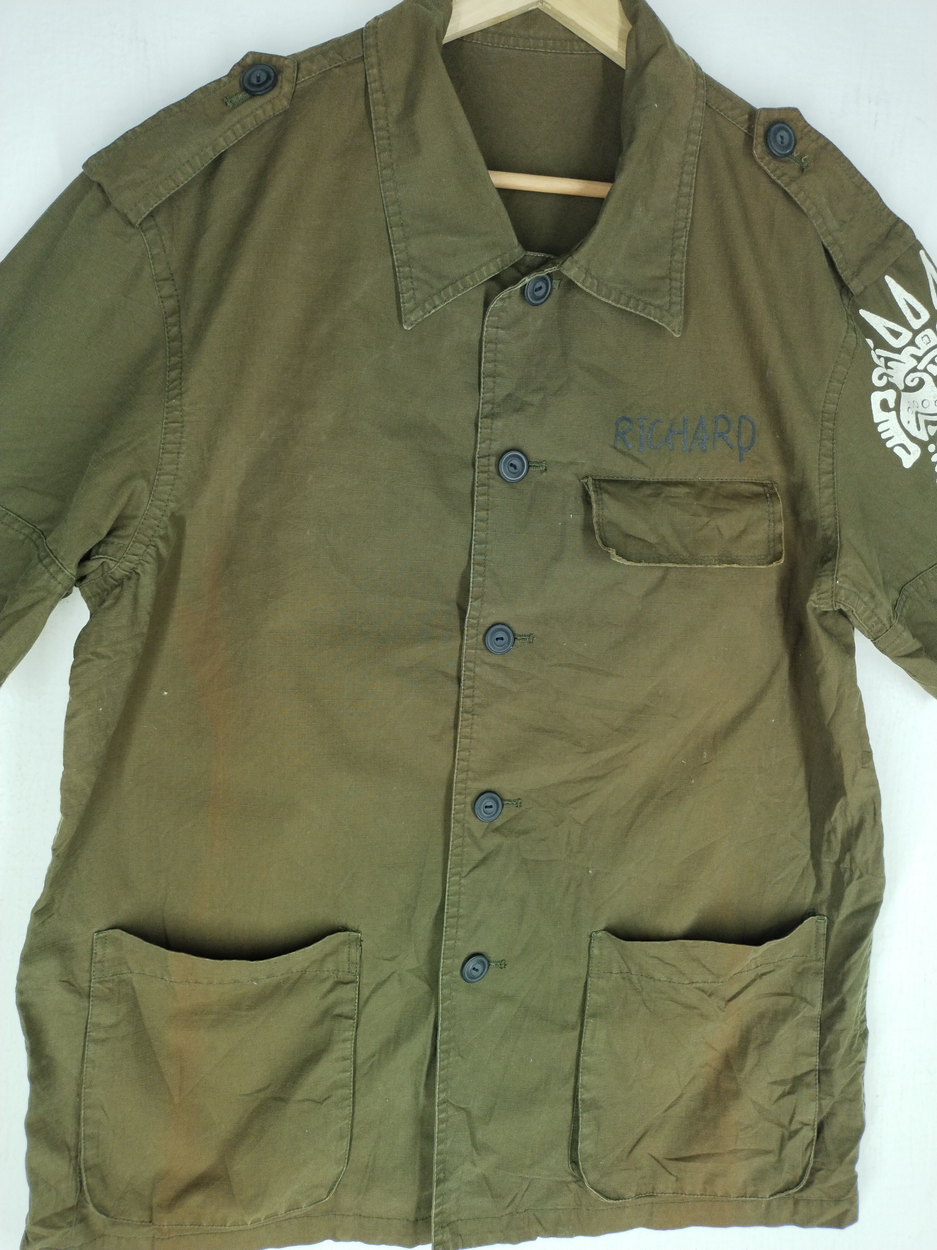 PPFM Vintage PPFM Worker Big Logo Left Sleeve Denim Jacket Size US L / EU 52-54 / 3 - 9 Thumbnail