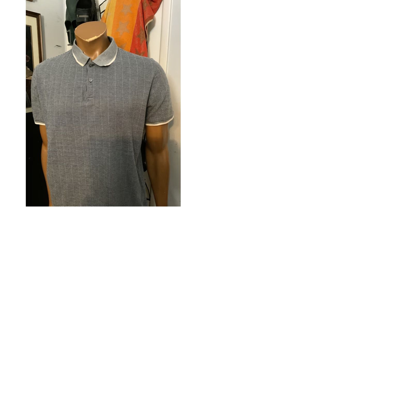 Theory Theory Jacquard Band Ticking Short Sleeve Mens Polo Shirt XL Multicolor Polo Shirt Mens XL Jacquard Band Ticking Color: Multicolor Size US XL / EU 56 / 4 - 9 Thumbnail