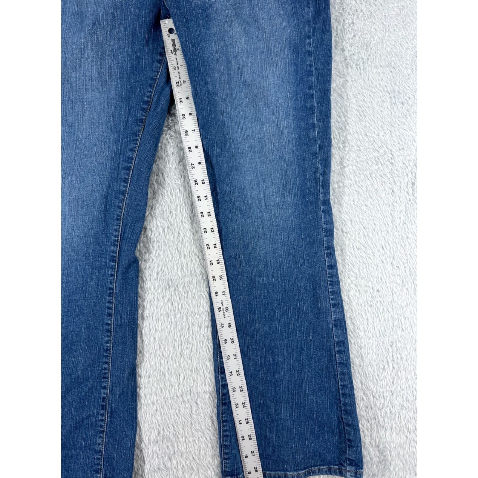 Lee Lee Blue Denim Jeans Bootcut 31x29 Regular Inseam 29 Mid Rise 5-Pocket Cotton Blend Womens Adult Jeans Size 24" / US 00 / IT 34 - 7 Thumbnail
