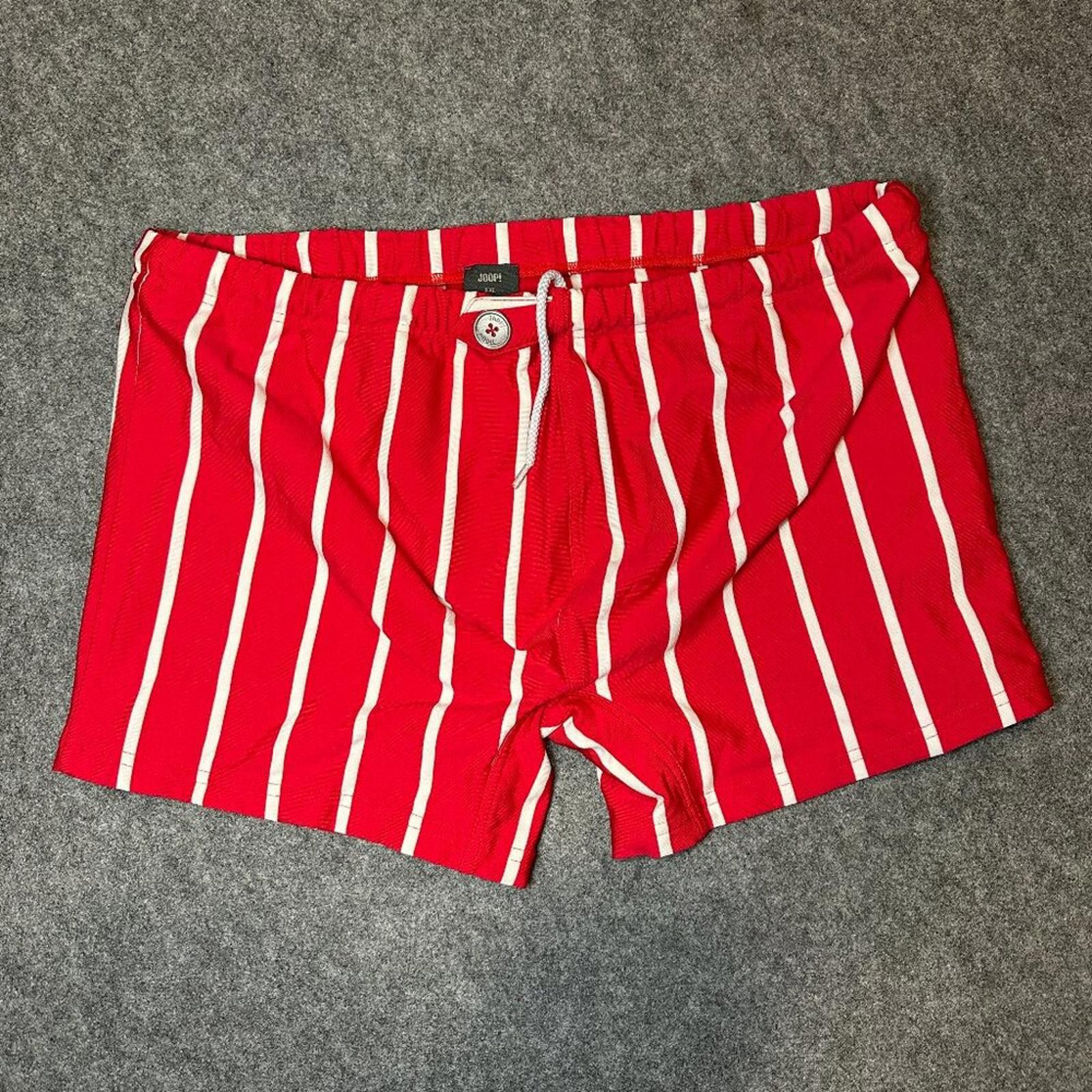 Joop! JOOP! Men’s Red & White Striped Swim Shorts – Size XXL ( Size US 40 / EU 56 - 1 Thumbnail