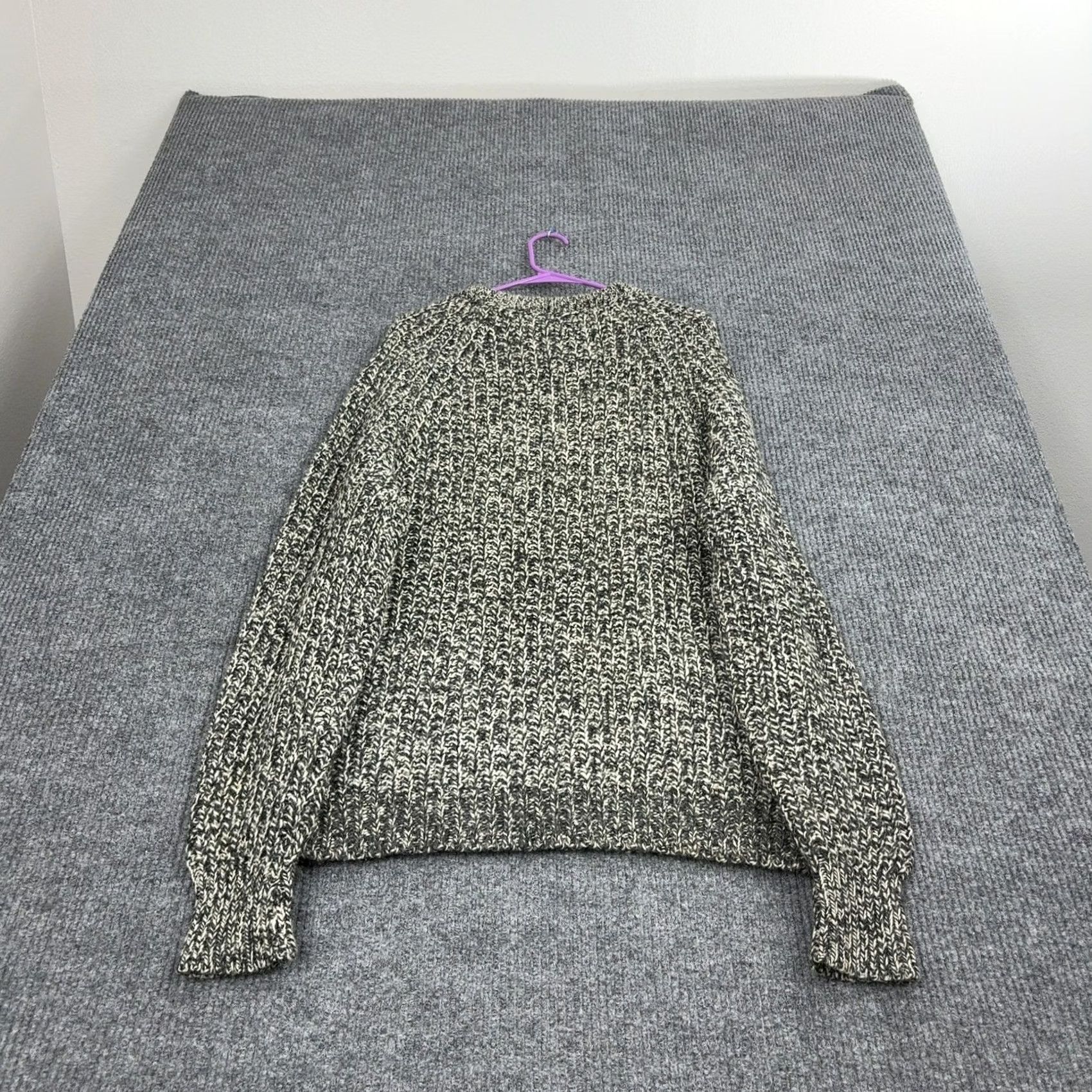 J.Crew Vintage J Crew Sweater Men L Grey 100% Wool Marled Chunky Knit Crewneck Classic Size US L / EU 52-54 / 3 - 5 Thumbnail