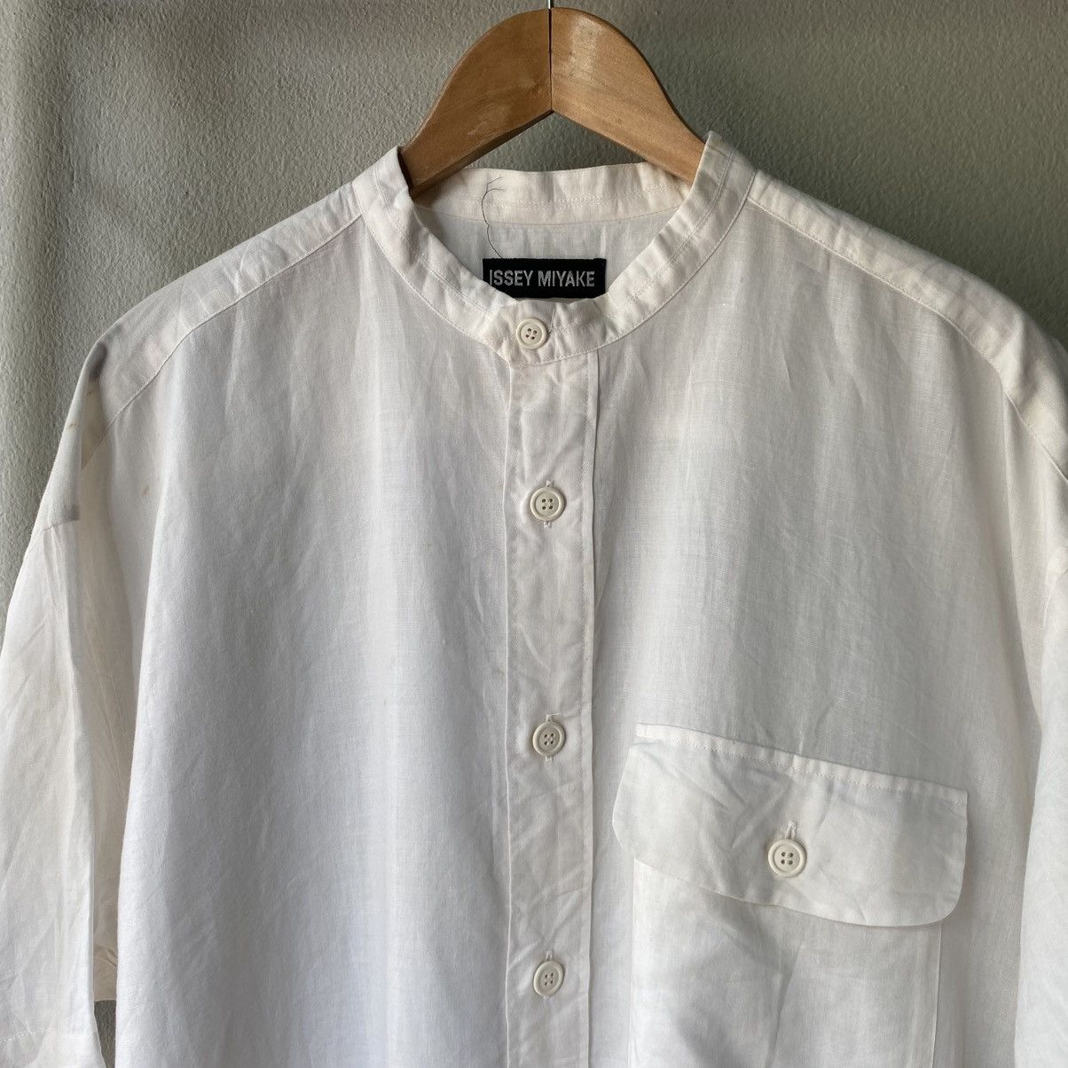 Issey Miyake Issey Miyake mandarin white shirt Size US XL / EU 56 / 4 - 3 Thumbnail