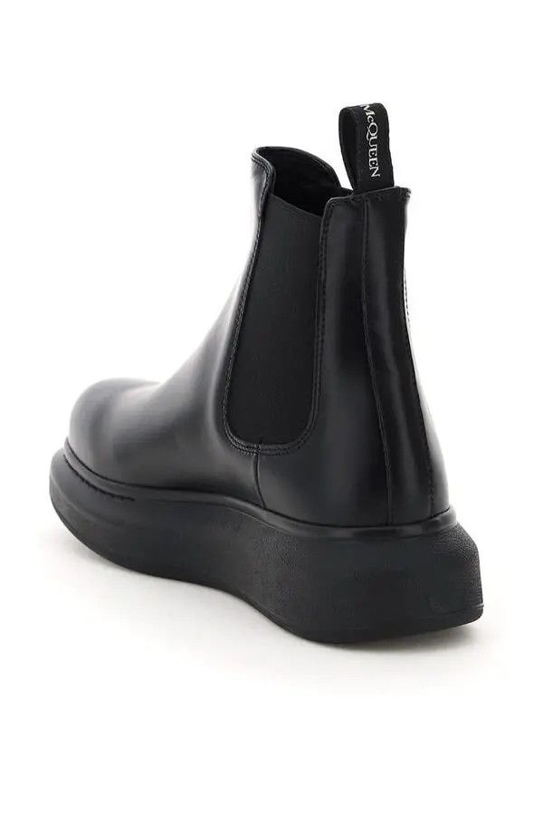 Alexander McQueen o1w1db10925 Leather Chalsea Boots in Black Size US 5 / IT 35 - 3 Thumbnail