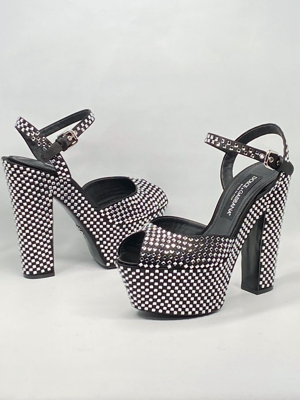 Dolce & Gabbana Dolce Gabbana Crystal-embellished platform sandals size 39 Size US 9 / IT 39 - 7 Thumbnail