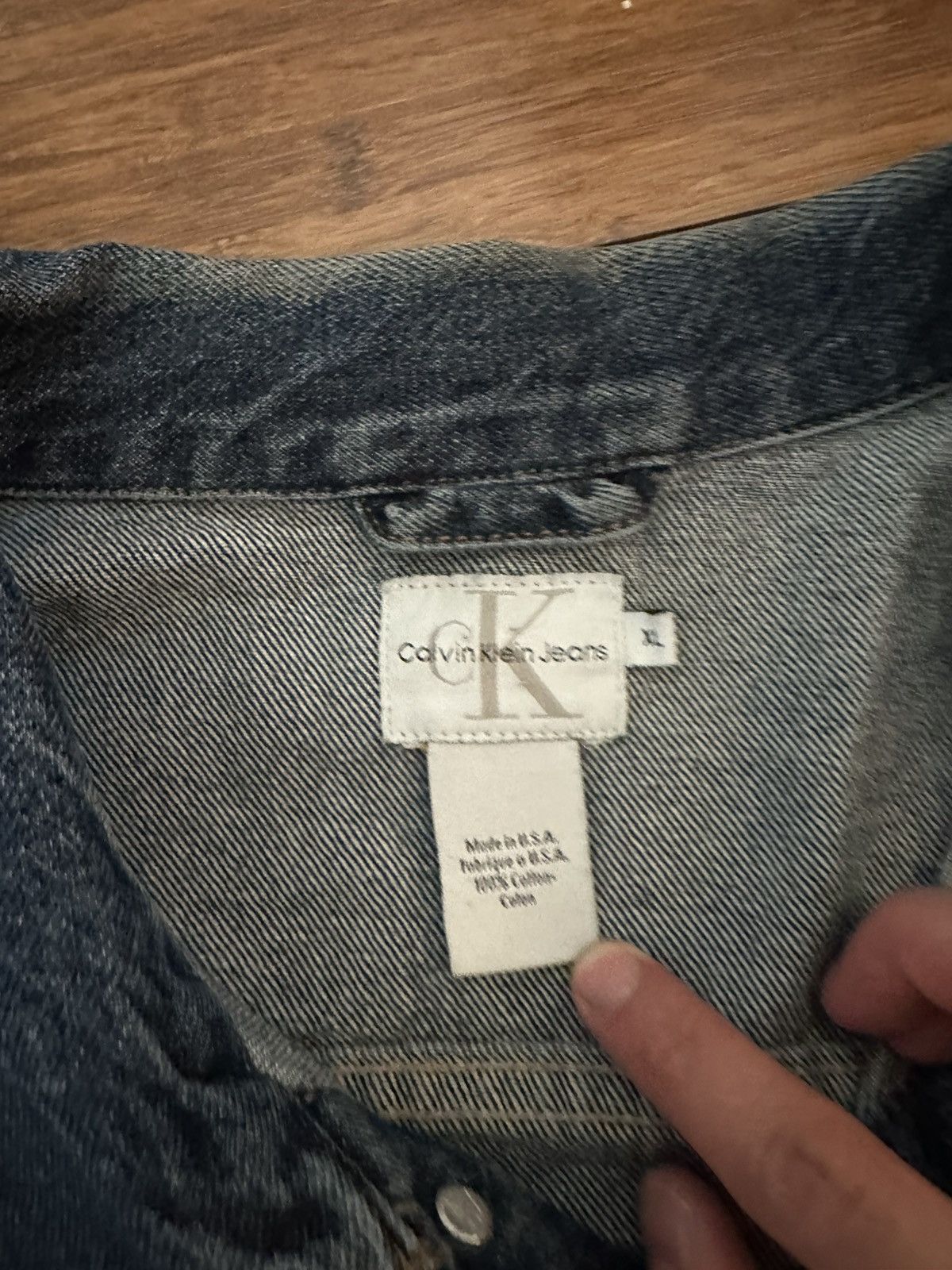 Calvin Klein Vintage Calvin Klein Denim Jacket Size US XL / EU 56 / 4 - 3 Thumbnail