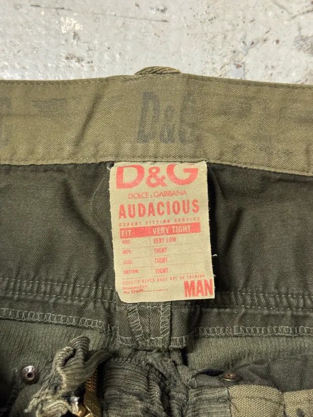 Designer × Vintage AW2006 Dolce & Gabbana Khaki Velvet Distressed Zip Pants Size US 34 / EU 50 - 8 Thumbnail