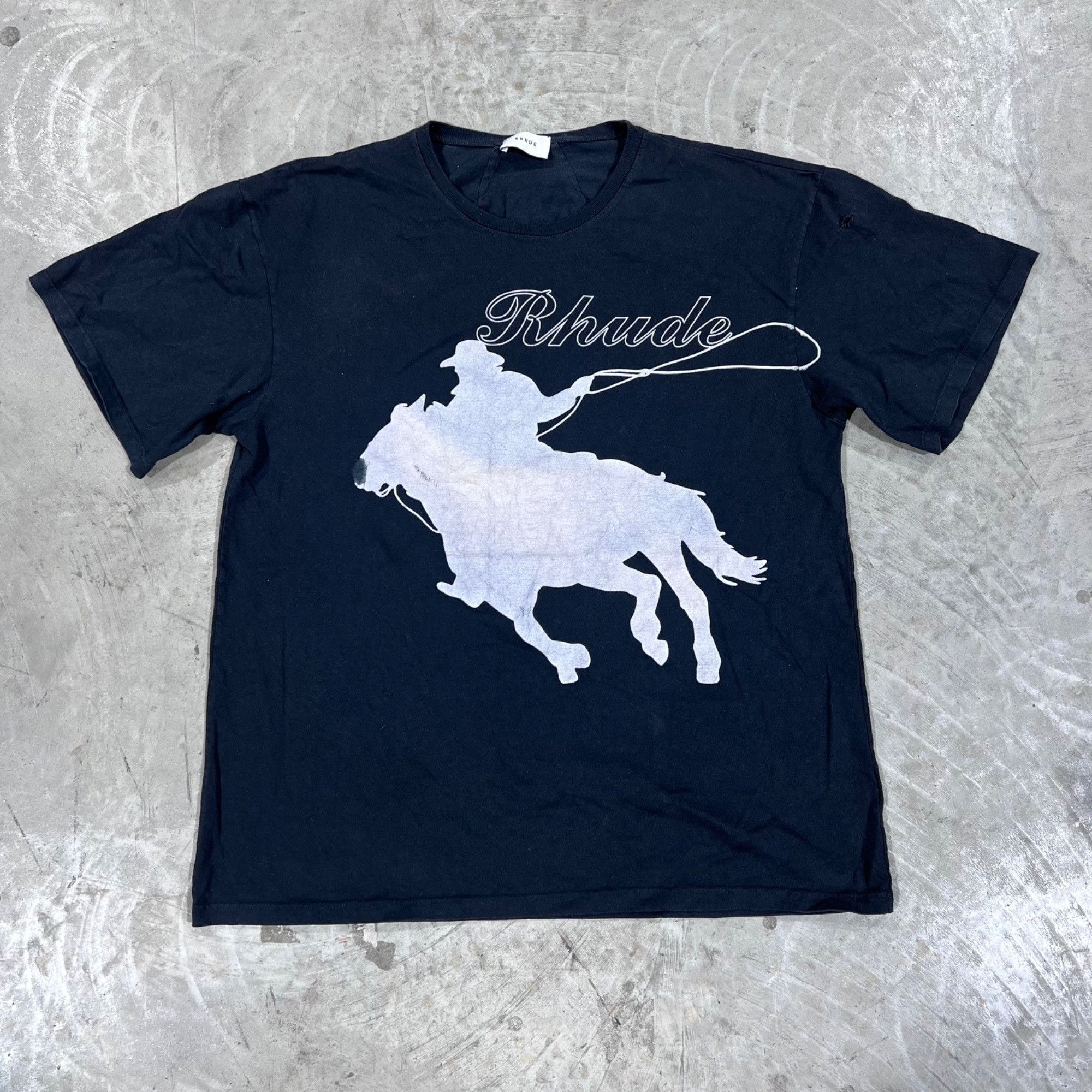 Rhude NEW RHUDE LASSO BLACK TEE SZ MEDIUM Size US M / EU 48-50 / 2 - 4 Thumbnail