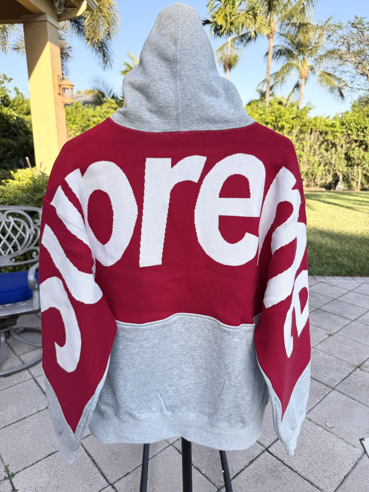 Supreme Supreme Big Logo Jacquard Hooded Sweatshirt Black
