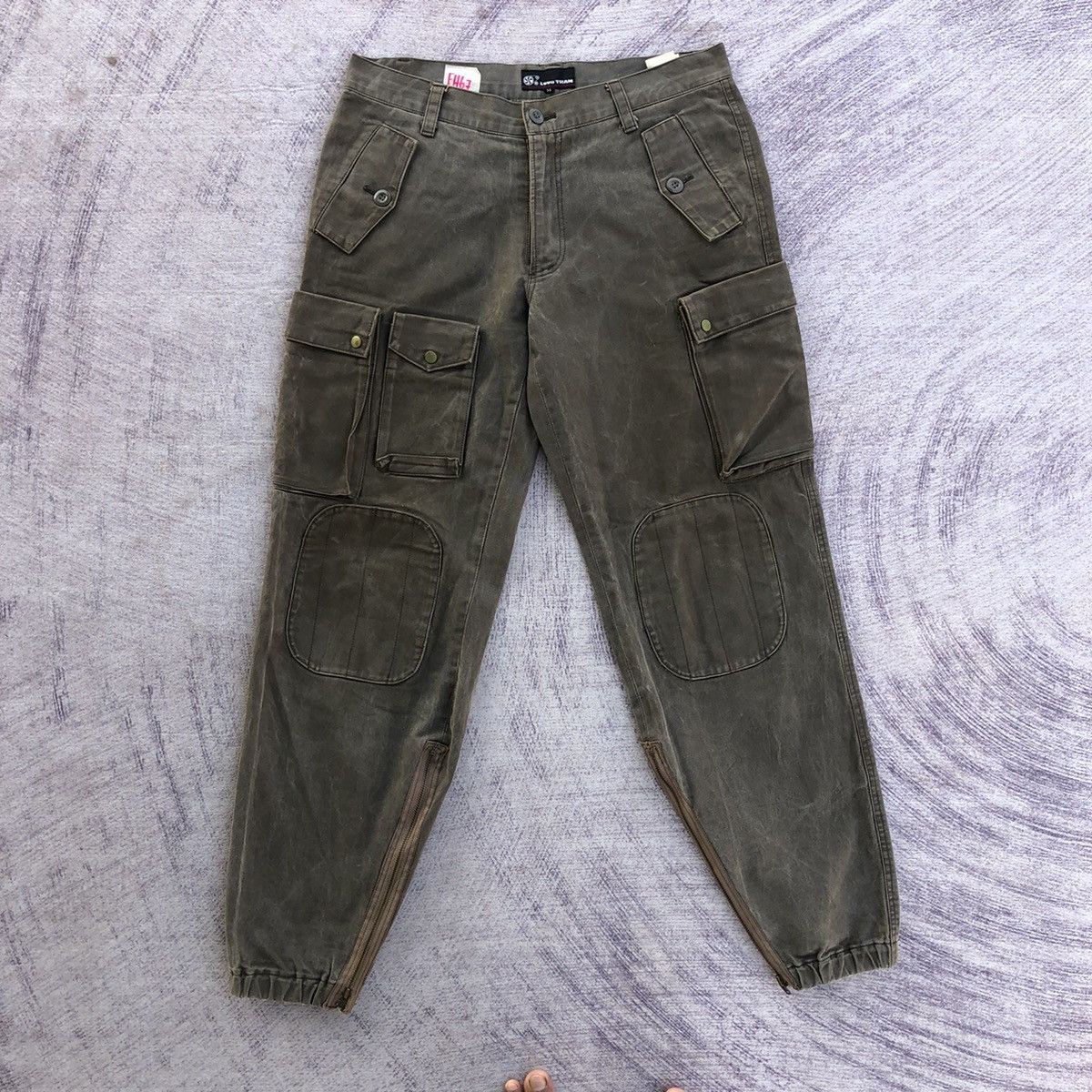 Japanese Brand Vintage Luva Tram Faded olive Cargo pants 7 pocket Size US 32 / EU 48 - 1 Thumbnail