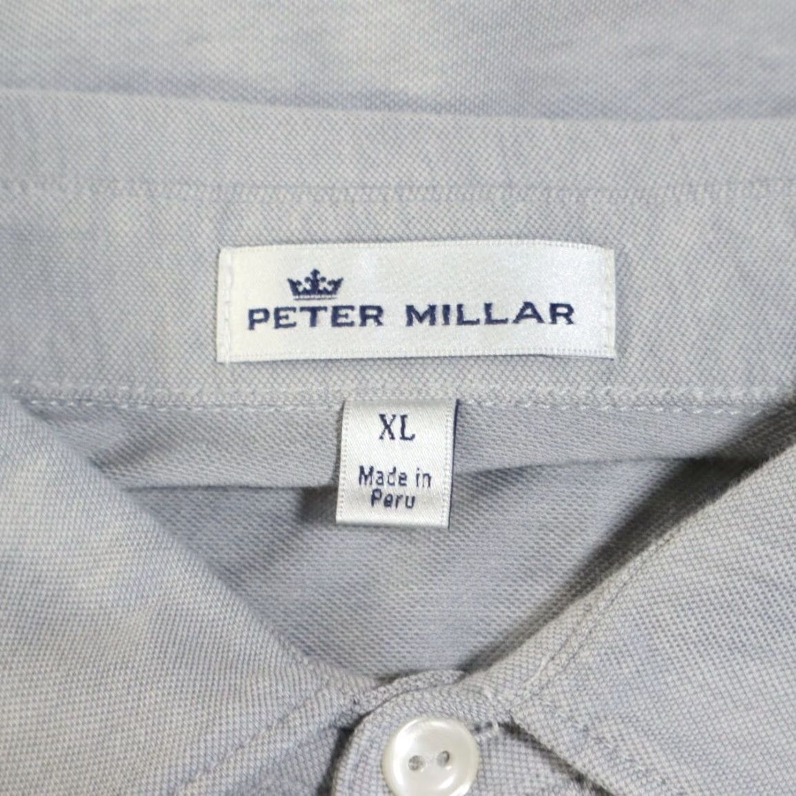 Peter Millar VINTAGE Peter Millar Valhalla GC Crown Crafted Knit Long Sleeve Polo Shirt Gray Mens XL Size US XL / EU 56 / 4 - 5 Thumbnail