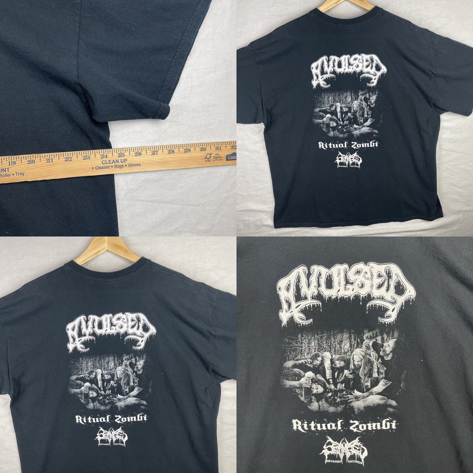 Gildan Avulsed Shirt Mens 2XL Black Ritual Zombie Death Metal Band Sevared Records Shirt Size US XXL / EU 58 / 5 - 8 Thumbnail