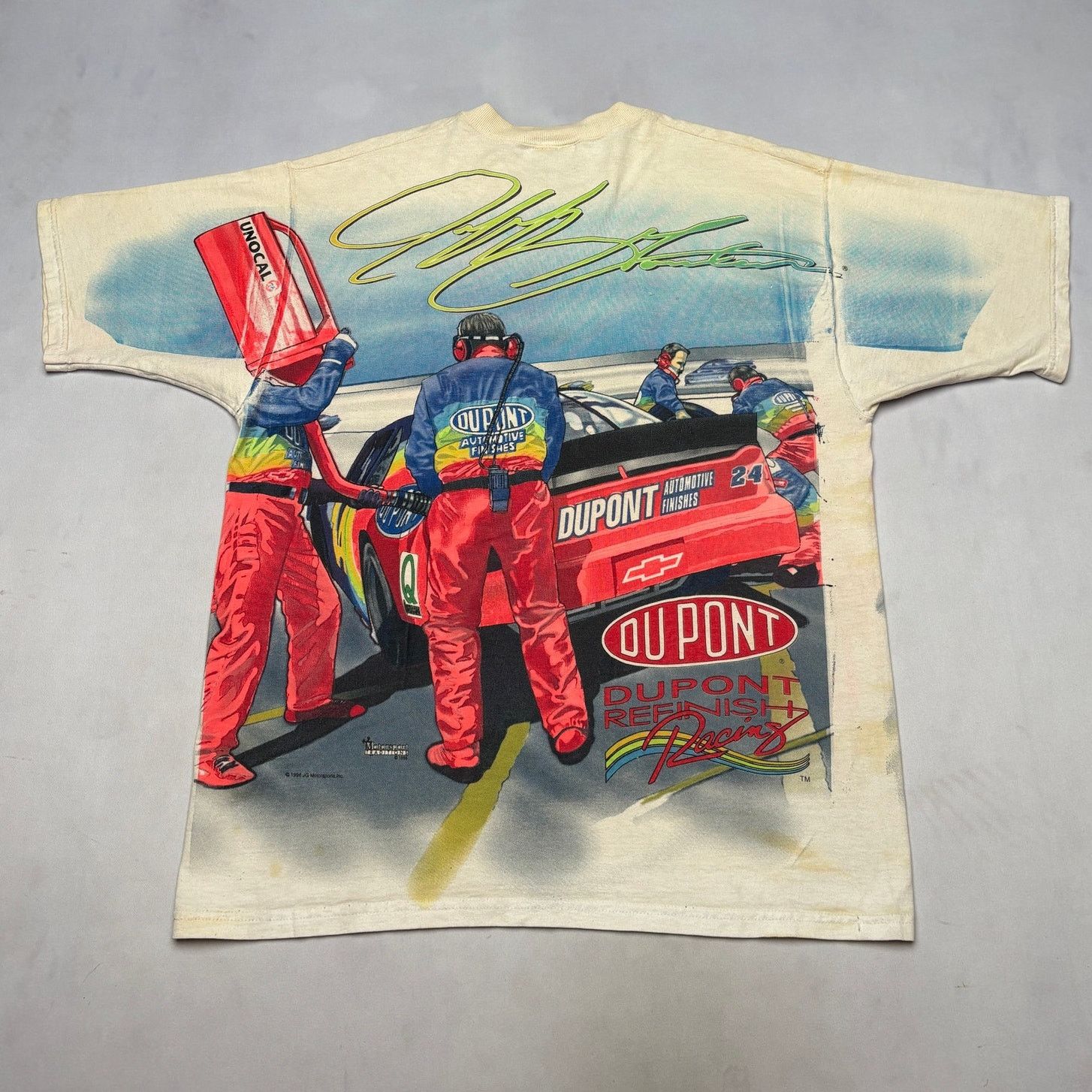 NASCAR × Vintage Vintage 1996 Jeff Gordan 24 Nascar AOP Shirt Large Dupont Size US L / EU 52-54 / 3 - 4 Thumbnail