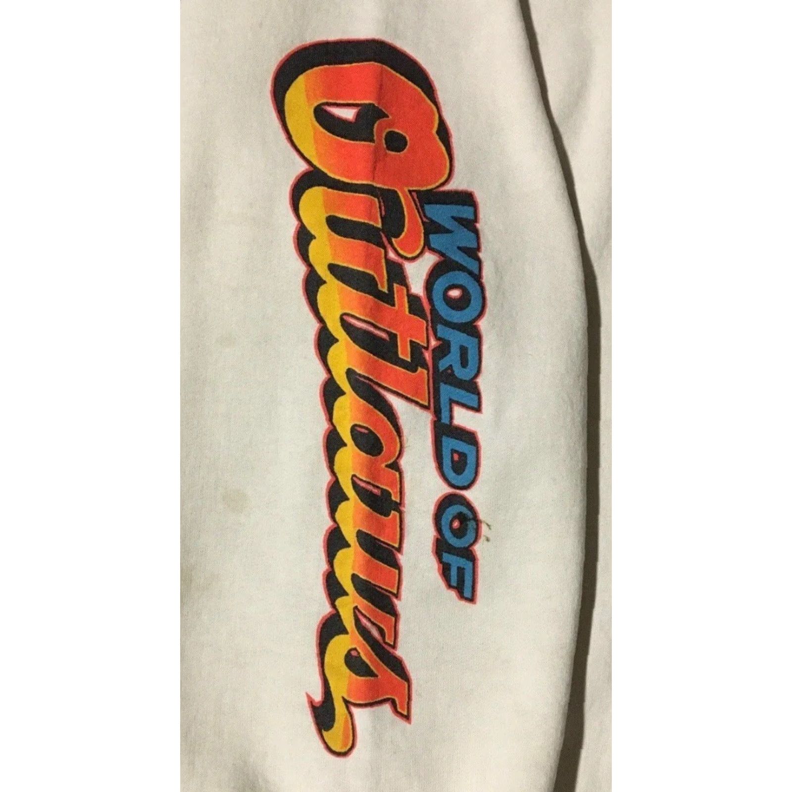Vintage Vtg 90s World Of Outlaws Race Faded Distress AOP Sweatshirt 3X NASCAR Car Grunge-Shirt Mens 3XL White Racing Boxy Pullover Size US XXL / EU 58 / 5 - 5 Thumbnail