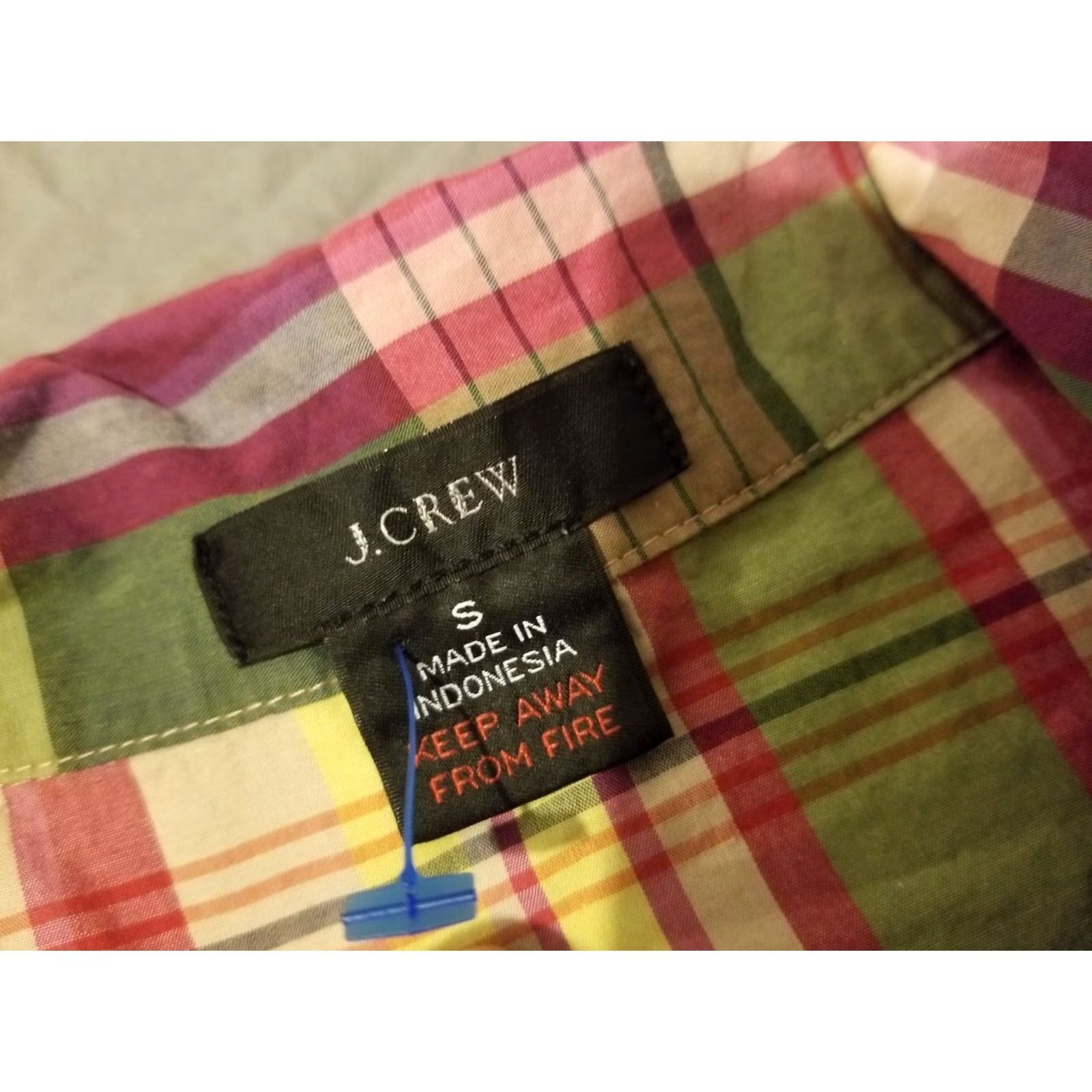 J.Crew VINTAGE? (No) J. Crew Plaid Dress Shirt S Small Yellow Button Cotton Blouse Short Sleeve Shirt Womens Size S / US 4 / IT 40 - 3 Thumbnail