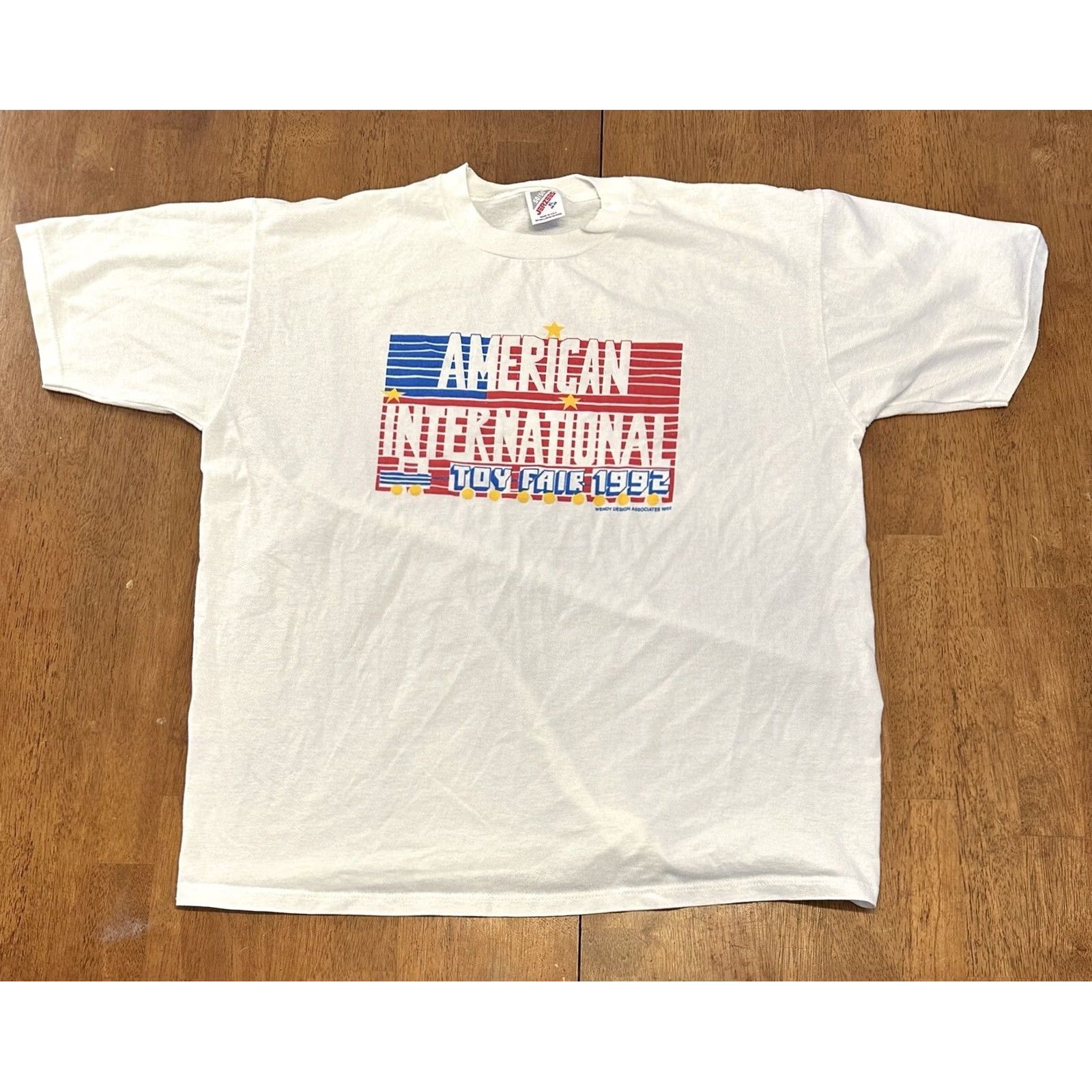 Jerzees VINTAGE 1992 International Toy Fair T Shirt XL Single Stitch Size US XL / EU 56 / 4 - 2 Thumbnail