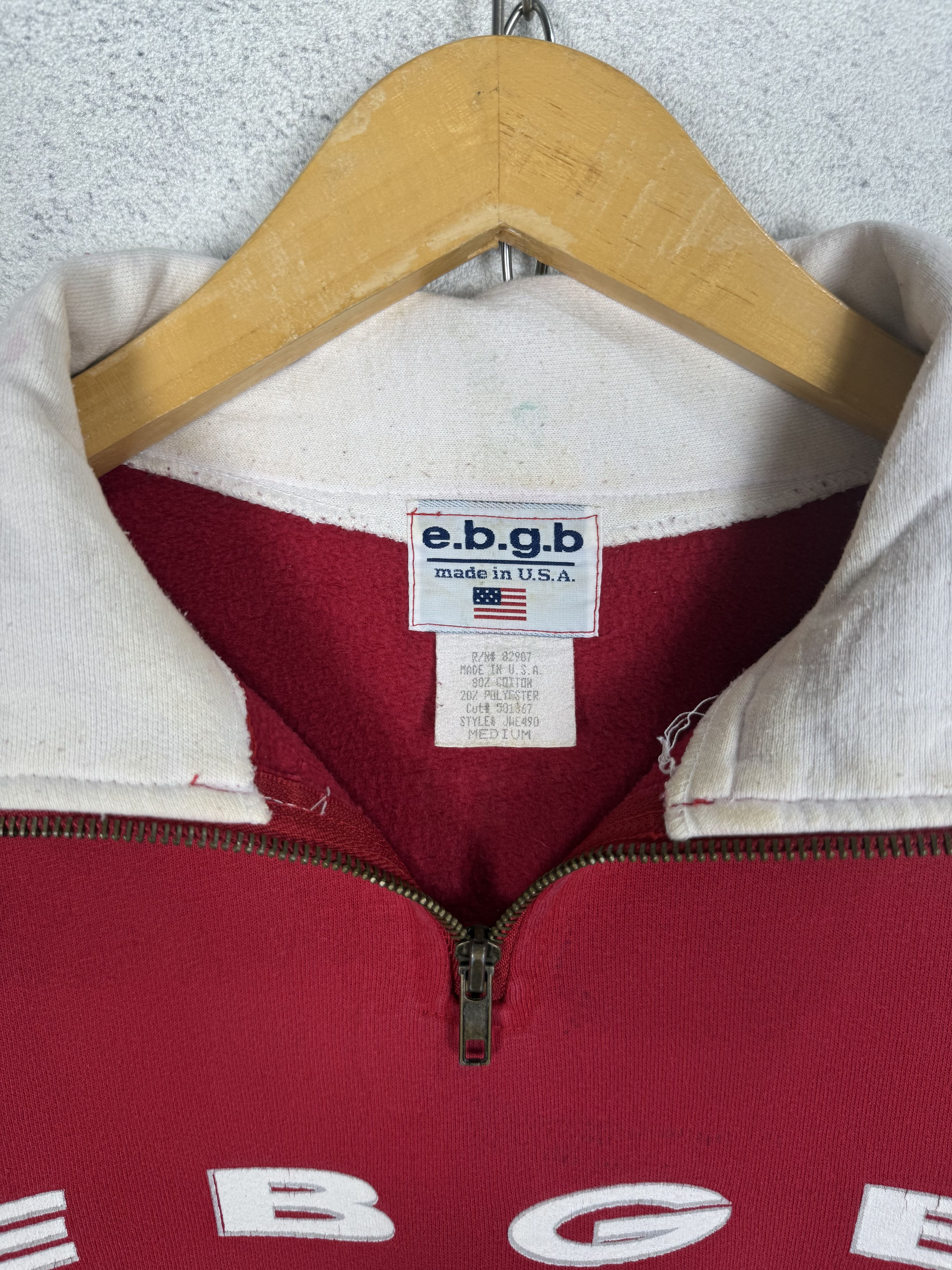 Vintage Vintage 90s EBGB American Sportswear Half Zip Sweatshirt Size US L / EU 52-54 / 3 - 5 Thumbnail
