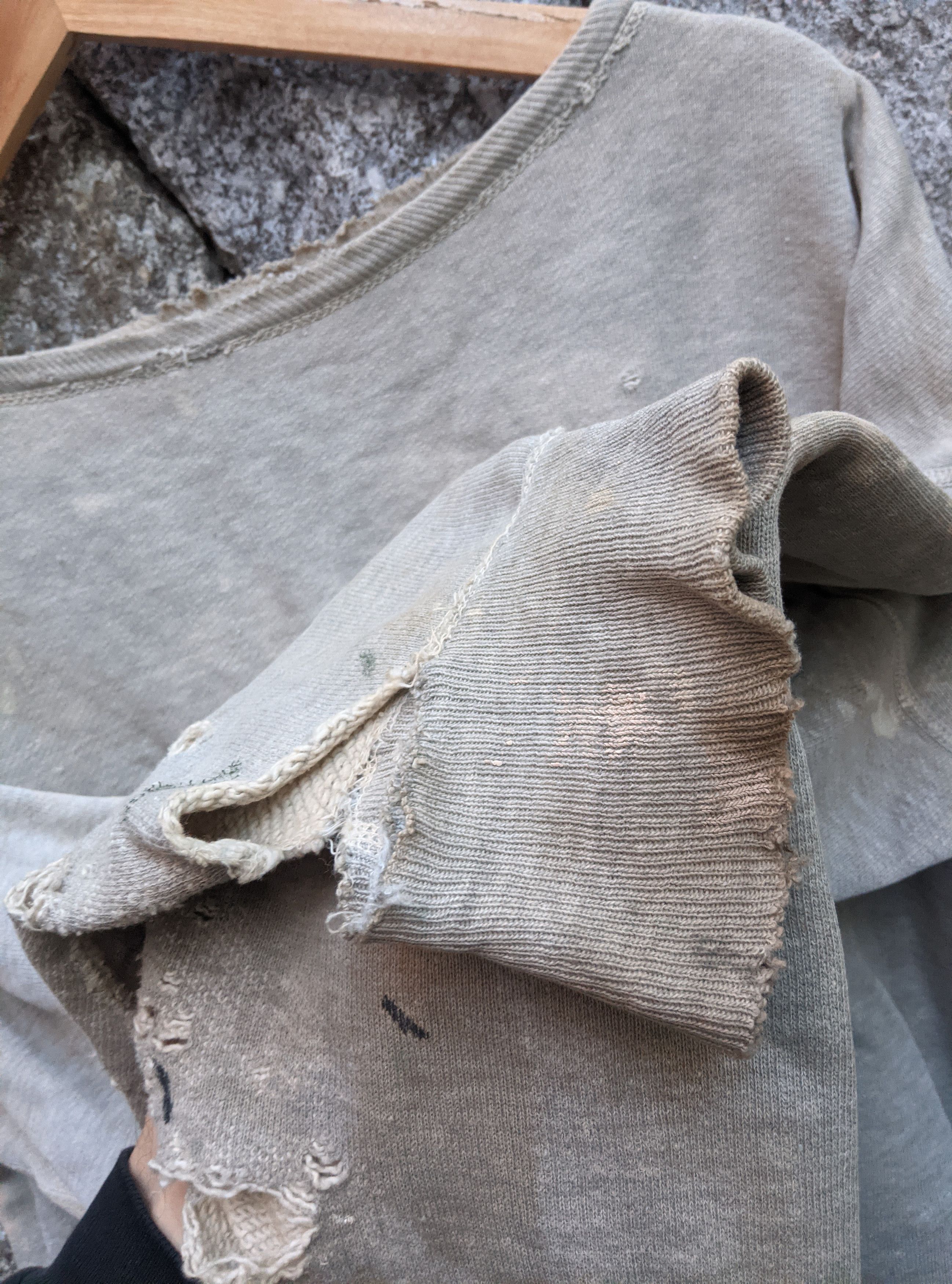 Vintage Vintage 40s destroyed single v sweatshirt afterhood Size US L / EU 52-54 / 3 - 18 Thumbnail