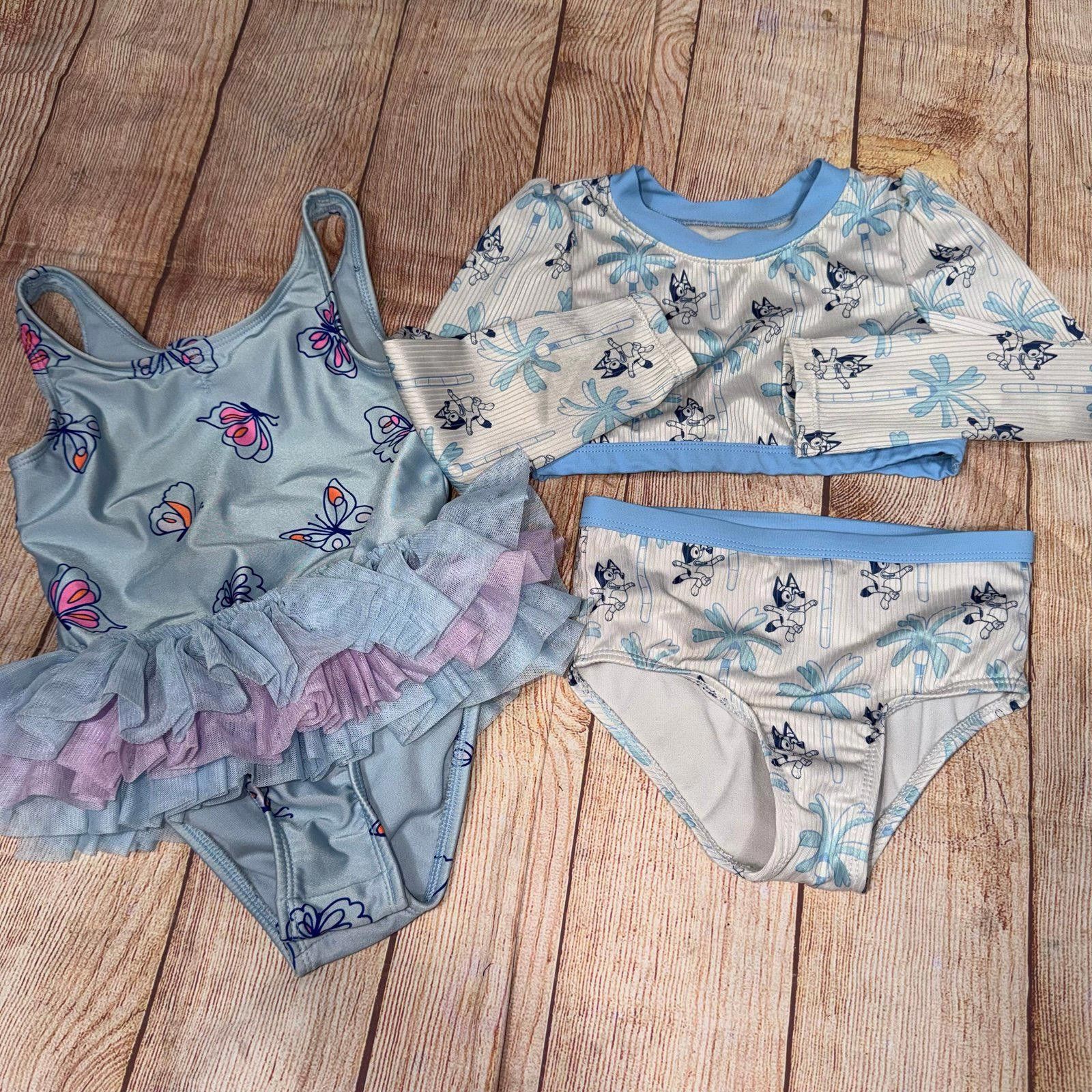 Other Girls 5T Butterfly and Bluey Print Swimwear Sets Size ONE SIZE - 1 Thumbnail