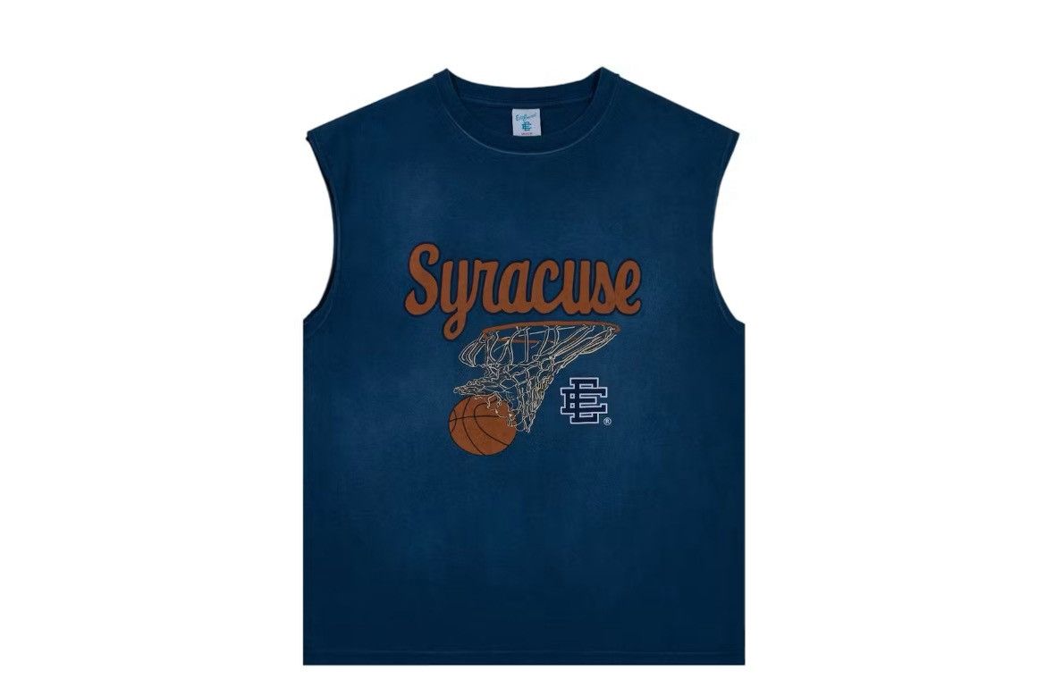 Eric Emanuel Eric Emanuel EE washed navy Syracuse Orange cutoff shirt Size US L / EU 52-54 / 3 - 1 Thumbnail