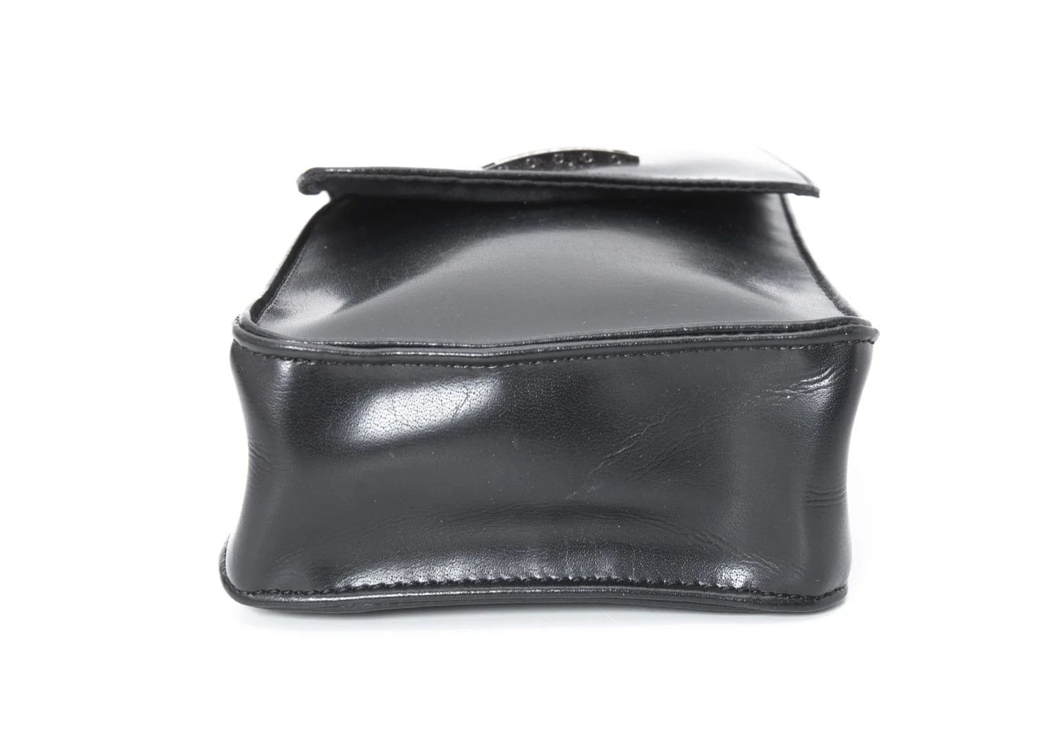 Jean Paul Gaultier Faux Leather Metal Plate Shoulder Bag in Black Size ONE SIZE - 7 Thumbnail