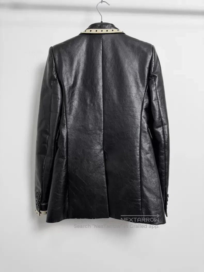 Saint Laurent Paris Saint Laurent Paris Black and White Diamond StudDED Leathe Size XXS / US 00 / IT 34 - 2 Thumbnail