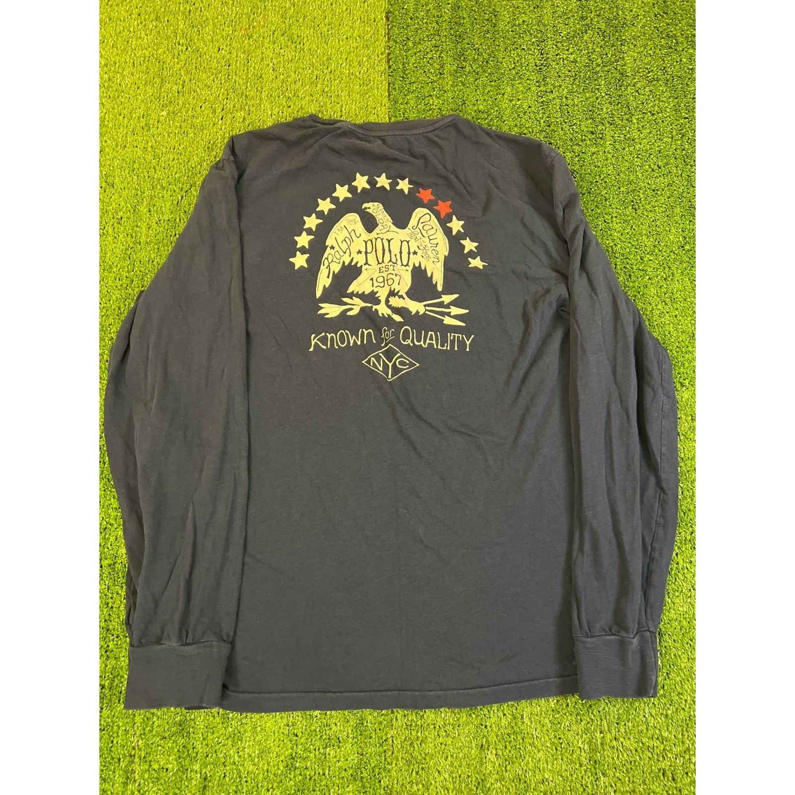 Polo Ralph Lauren Polo Ralph Lauren Mens Long Sleeve Blue Eagle Big Logo L Size L / US 10 / IT 46 - 1 Thumbnail