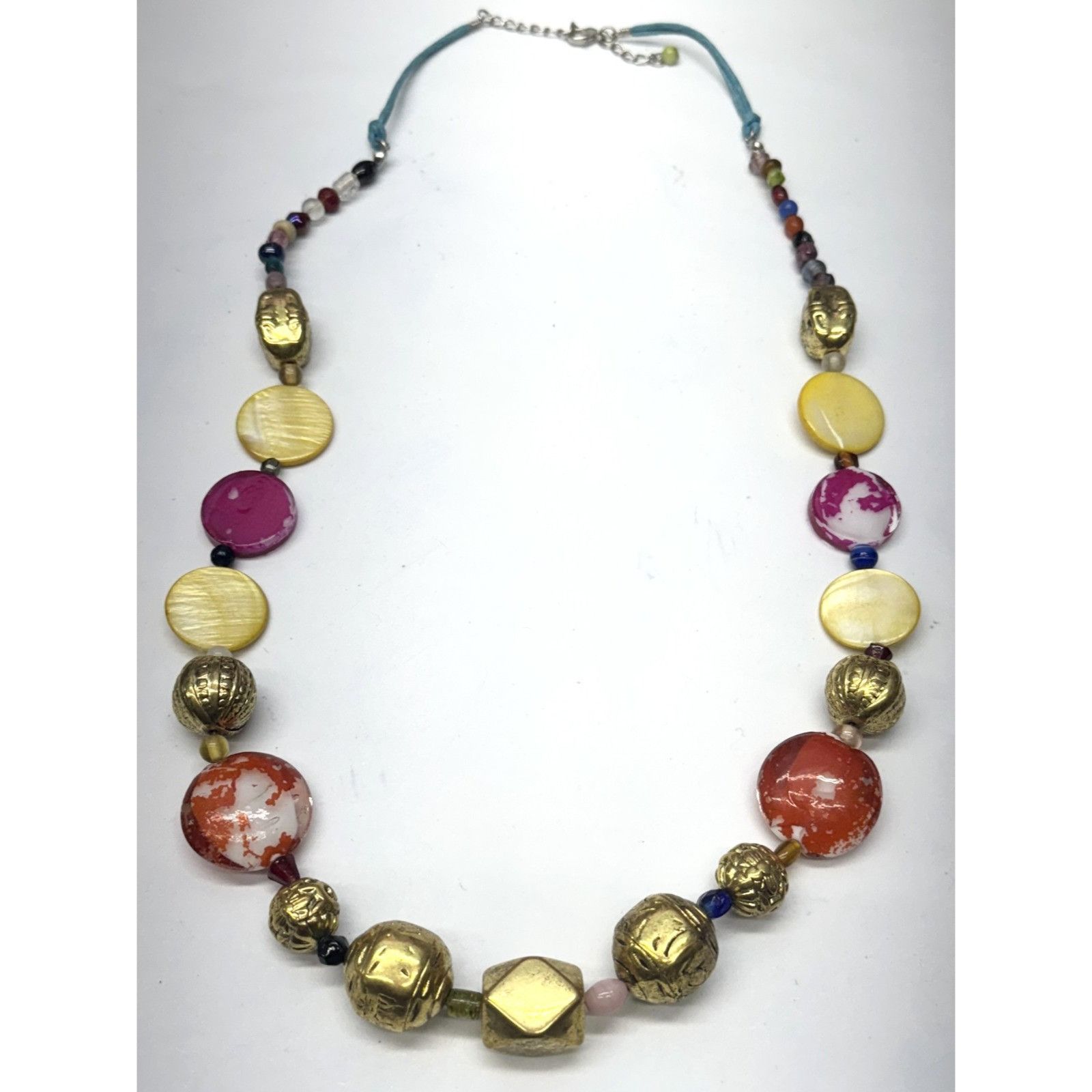 Vintage Vintage glass & metal beaded necklace Size ONE SIZE - 2 Thumbnail