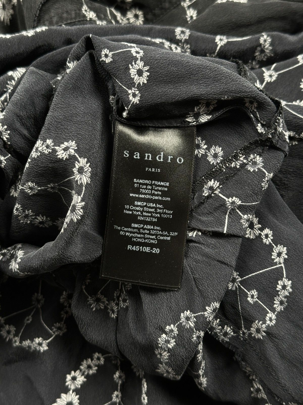 Sandro Sandro Paris Archive Silk Daisy Peace Print Boho Mini Dress Size S / US 4 / IT 40 - 9 Thumbnail