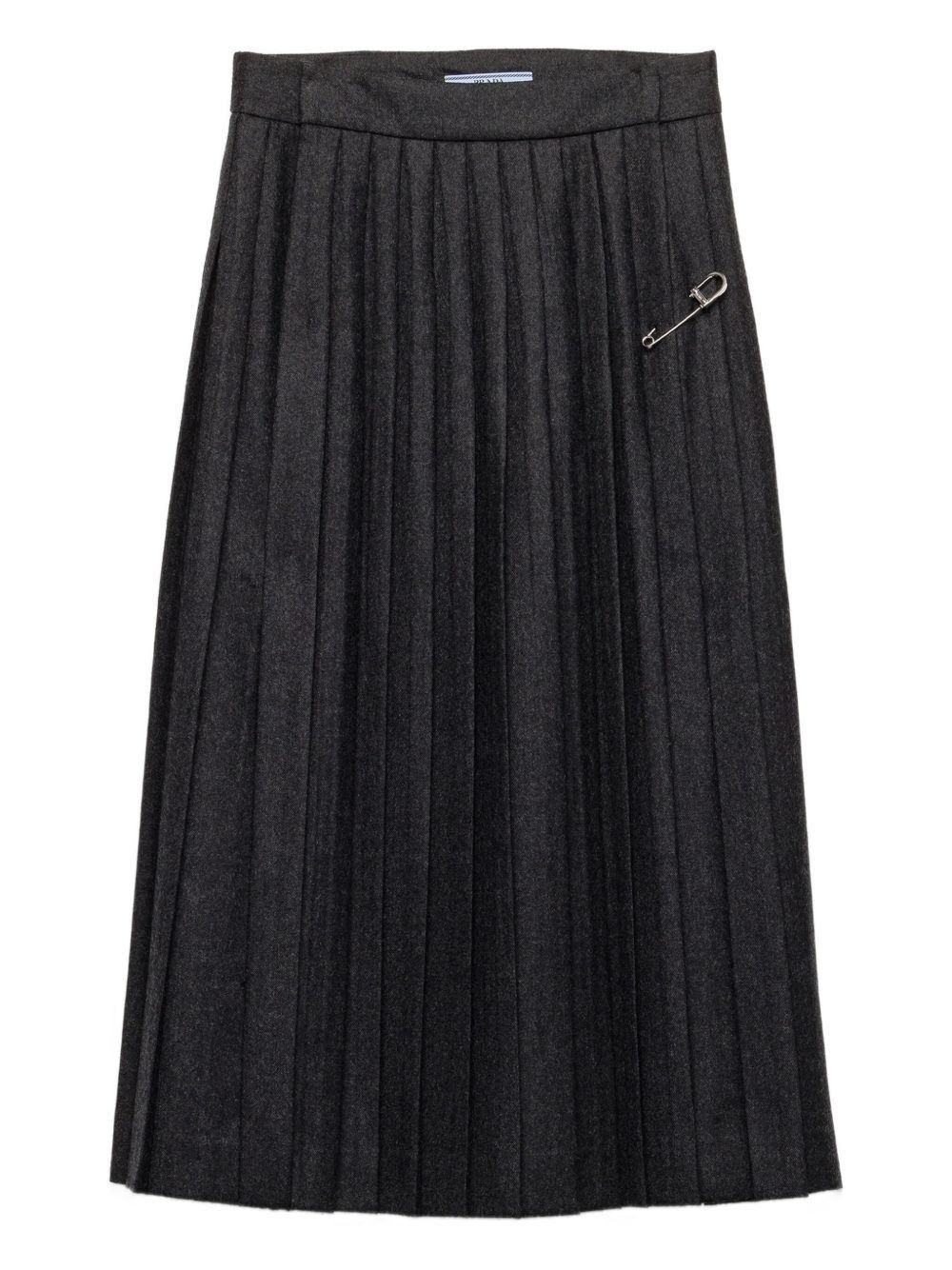 Prada FLANNEL PLEATED SKIRT Size 27" / US 4 / IT 40 - 1 Thumbnail