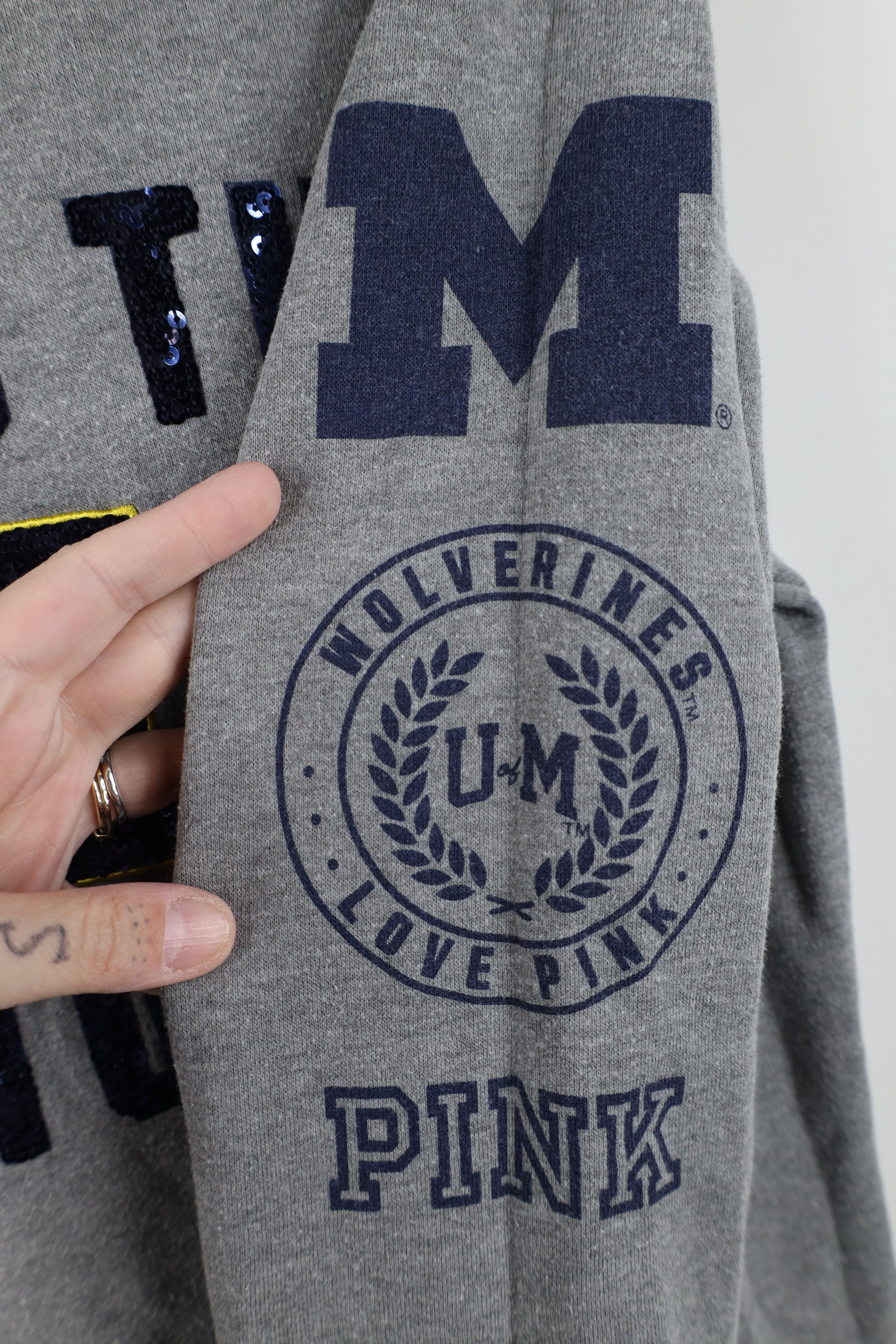 Pink Pink Victorias Secret University of Michigan Sweatshirt Size S / US 4 / IT 40 - 4 Thumbnail