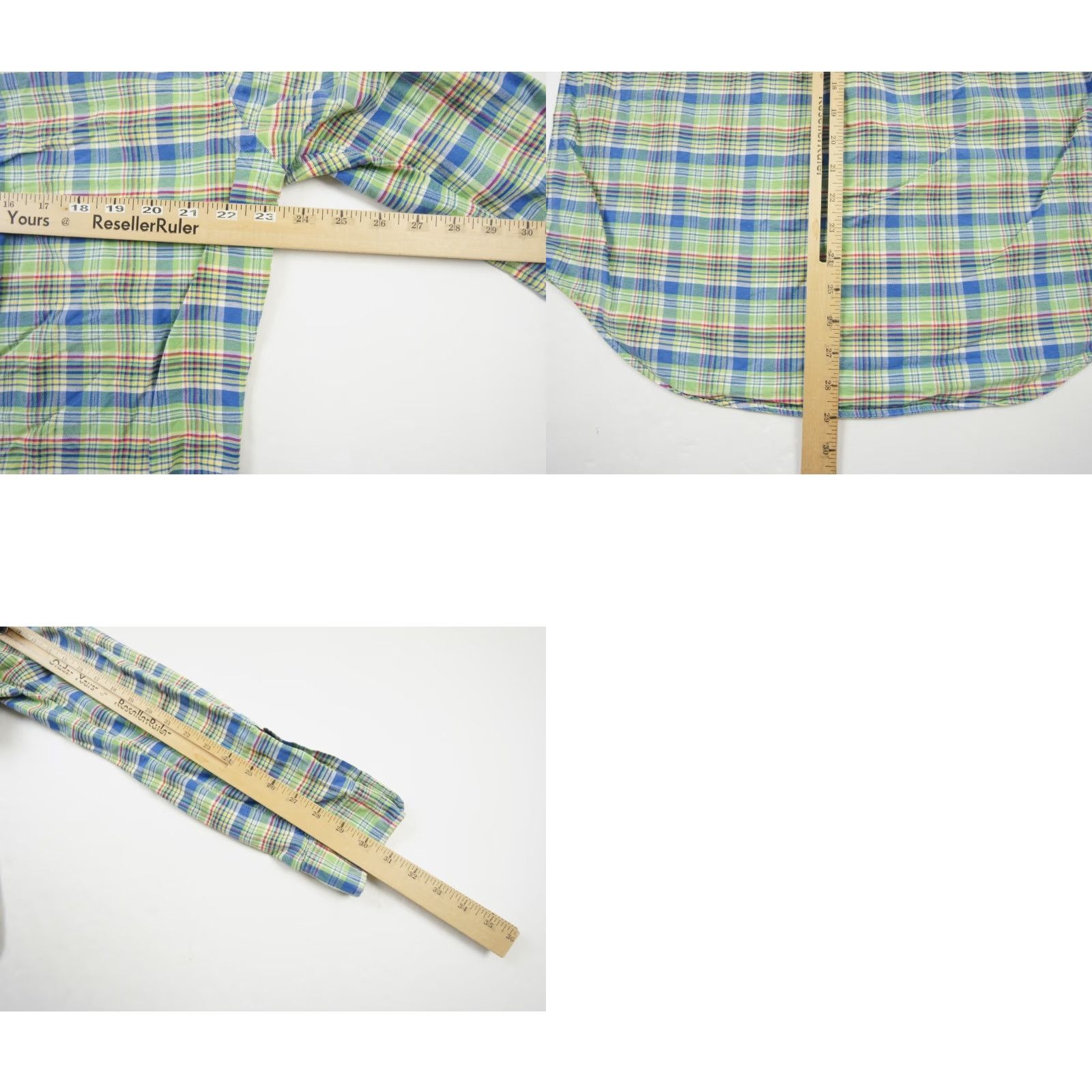 Ralph Lauren VINTAGE Ralph Lauren Button Down Shirt Mens Large Green Check Classic Fit Size US L / EU 52-54 / 3 - 8 Thumbnail