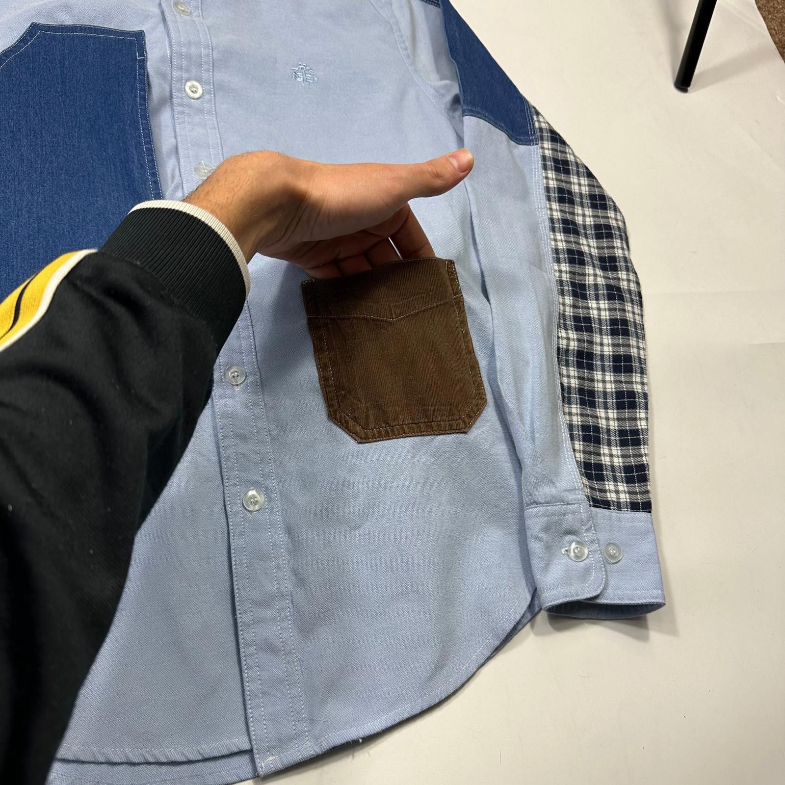 Junya Watanabe Junya Watanabe Brooks Brothers 2005 Patchwork Cargo Shirt S Size US S / EU 44-46 / 1 - 3 Thumbnail