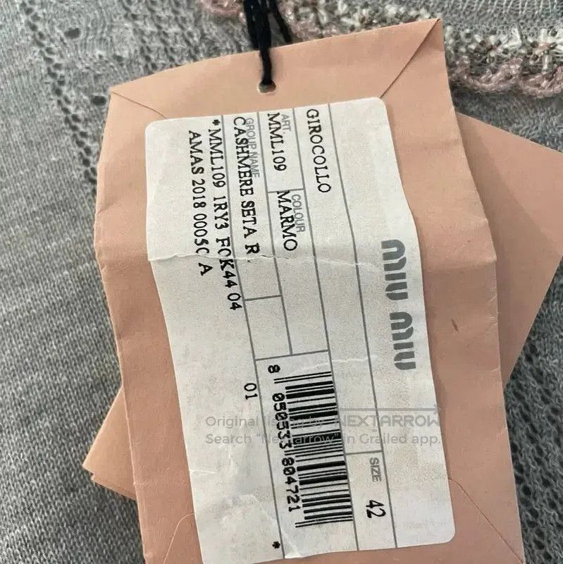 Miu Miu Miu Miu Gray Cashmere Sweater for Women . Size XL / US 12-14 / IT 48-50 - 4 Thumbnail