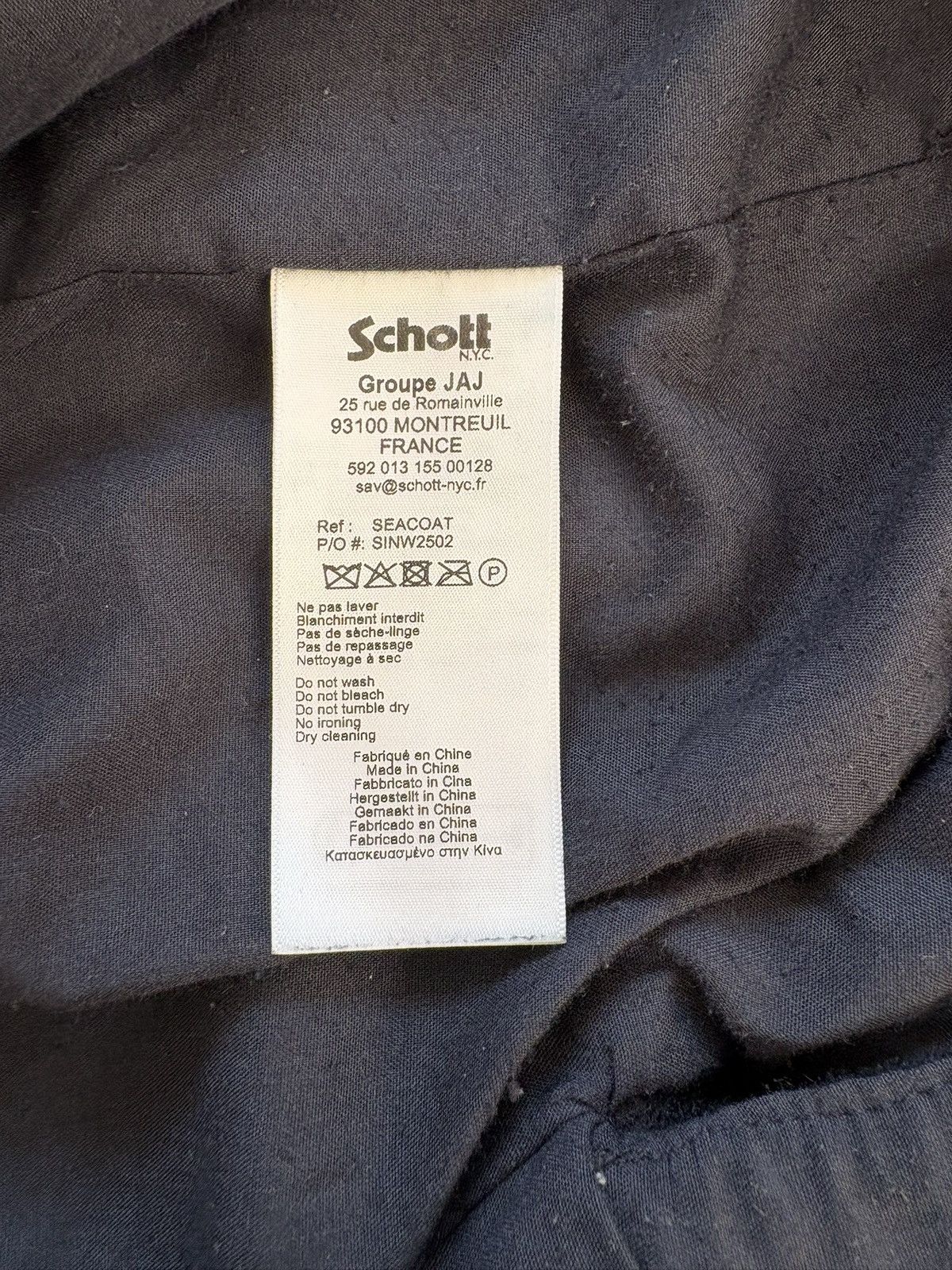 Schott Schott NYC Peacoat (Model SEACOAT) Size US M / EU 48-50 / 2 - 6 Thumbnail
