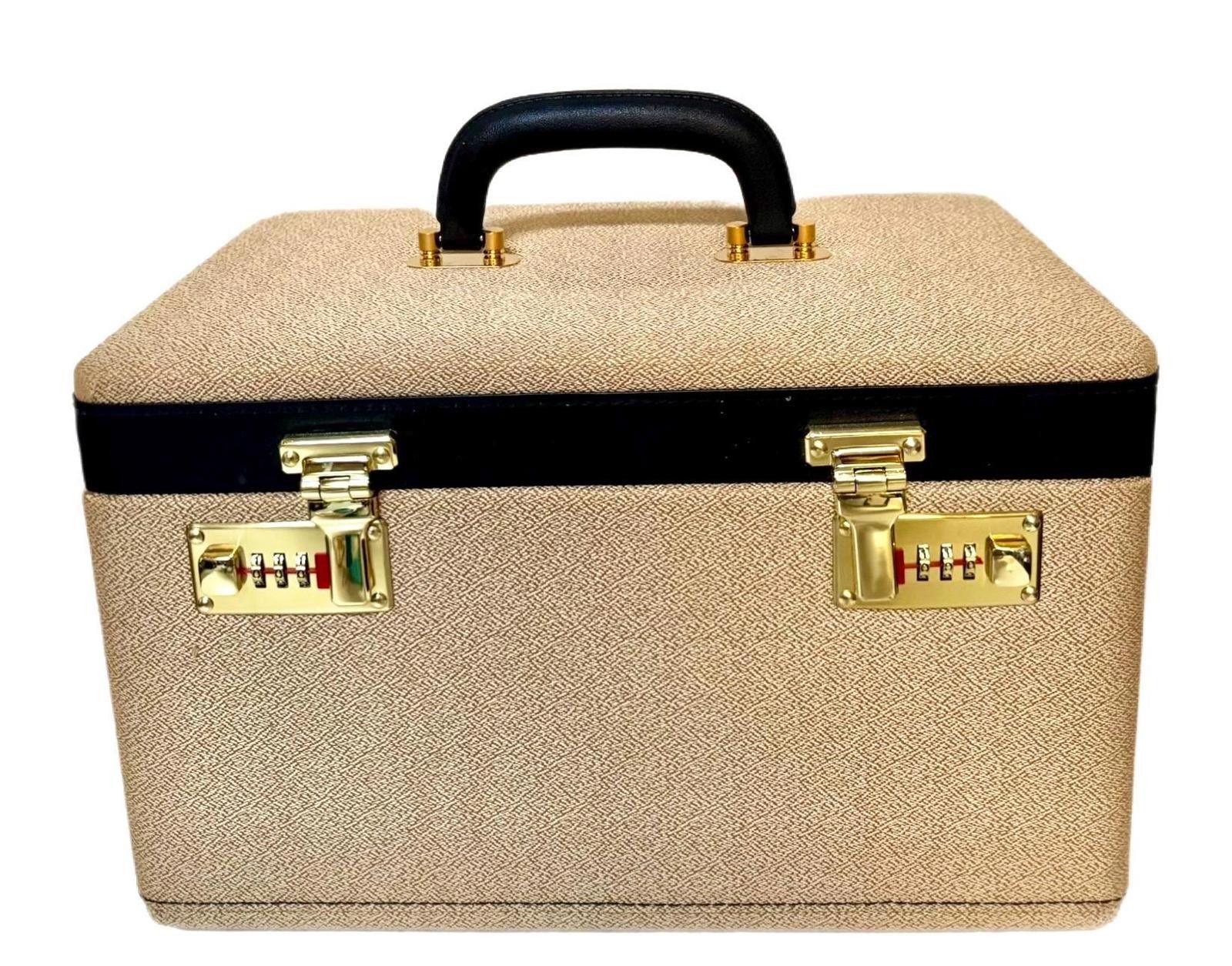 Other Jewelry Briefcase Box Ivory Gold Large PU Leather Case Size ONE SIZE - 1 Thumbnail