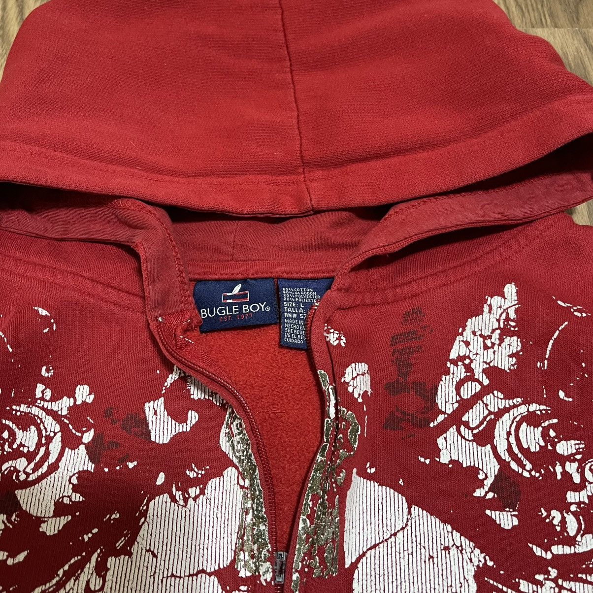 Bugle Boy Y2K Red Bugle Boy skull zip-up skull and wings zip up hoodie Size US L / EU 52-54 / 3 - 6 Thumbnail