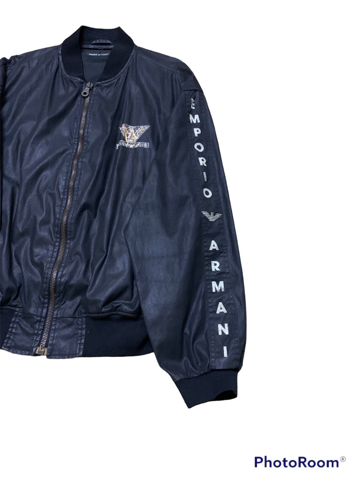 Emporio Armani *RARE*Bomber jacket Overlprint Satin Size US M / EU 48-50 / 2 - 4 Thumbnail