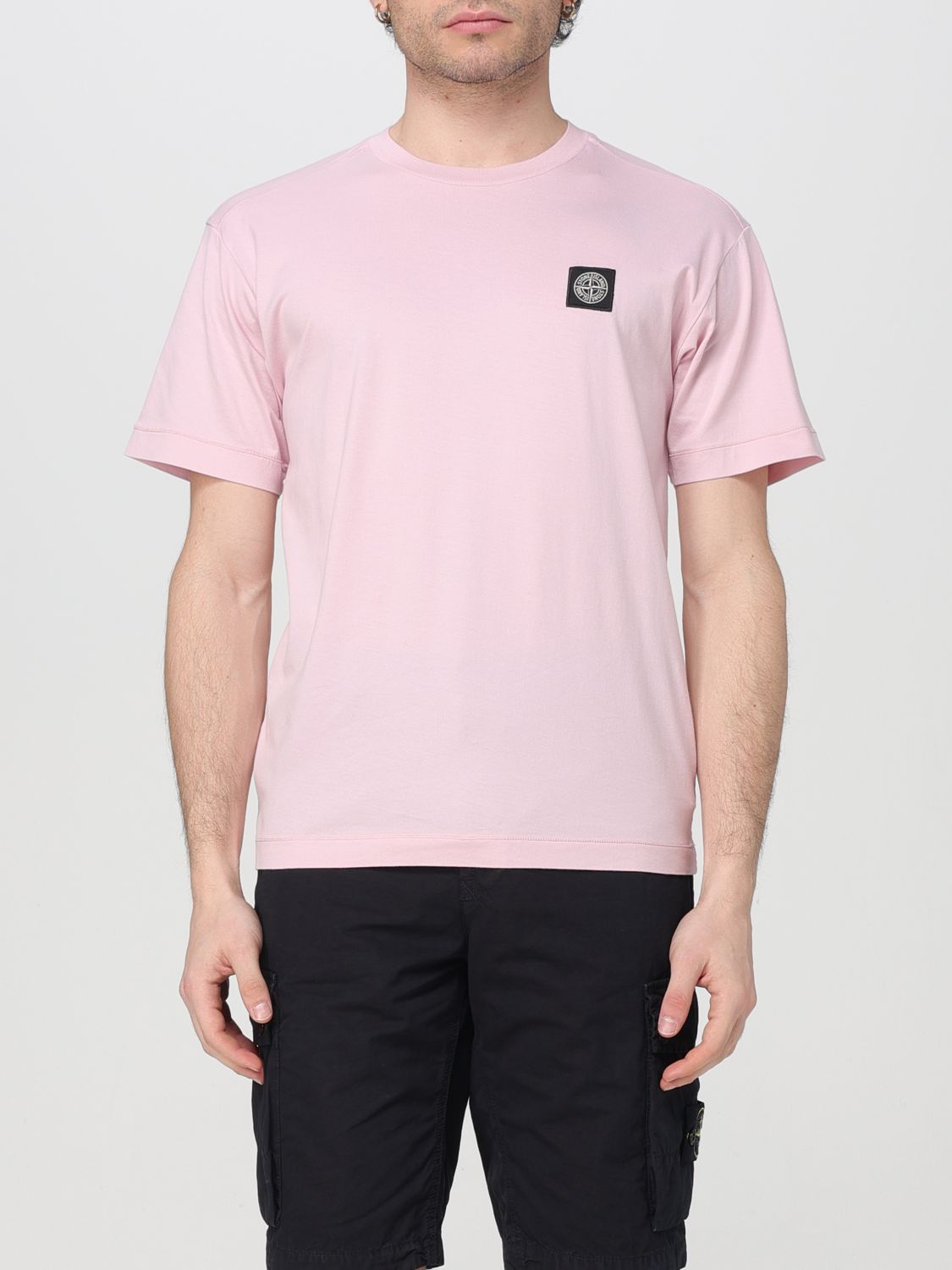 image of Stone Island T-Shirt Men Pink (Size 2XL)