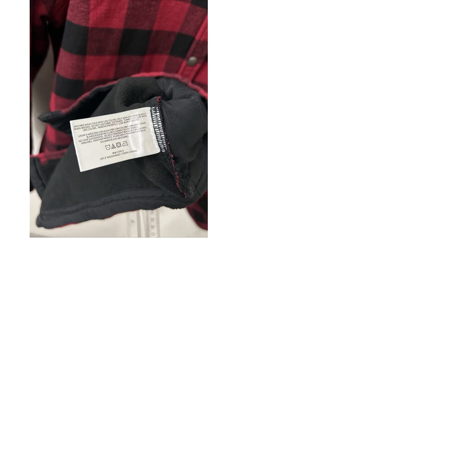 Orvis Orvis Shirt Jacket Womens Large Black Red Fleece Lined Shacket Pockets L/S Size L / US 10 / IT 46 - 9 Thumbnail