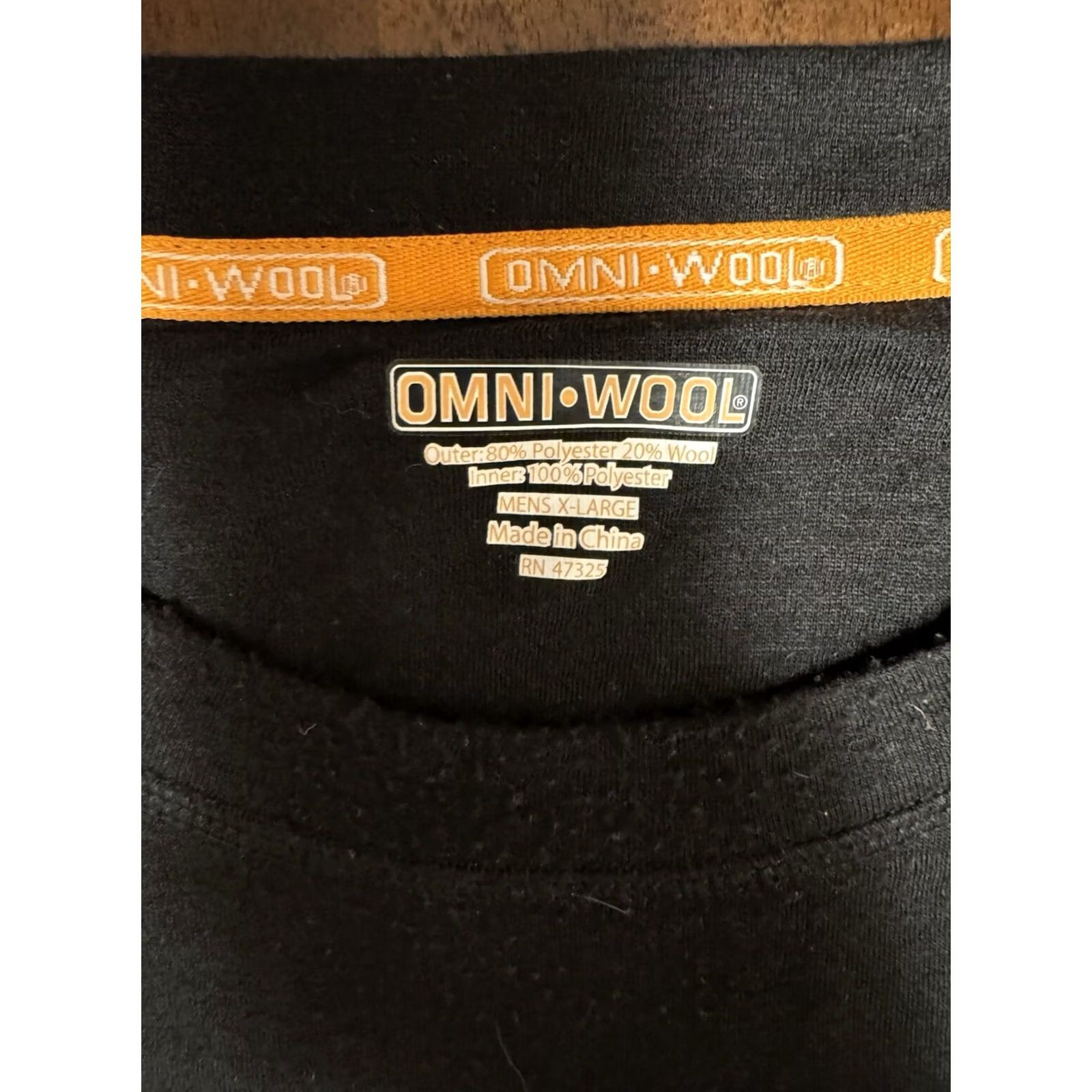 Vintage Omni Wool Base Layer Crew Top Wool Blend Black Long Sleeve Top Mens XL Size US XL / EU 56 / 4 - 2 Thumbnail