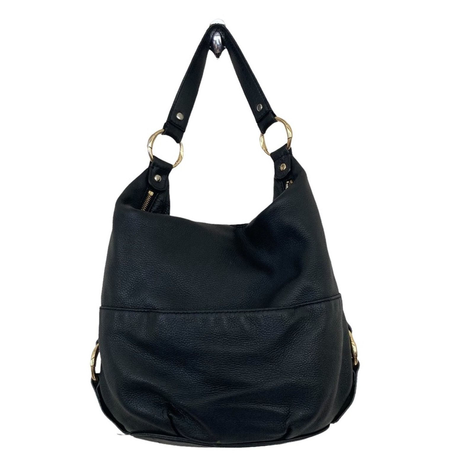 Michael Kors Michael Kors Black Leather Shoulder Bag Size ONE SIZE - 9 Thumbnail