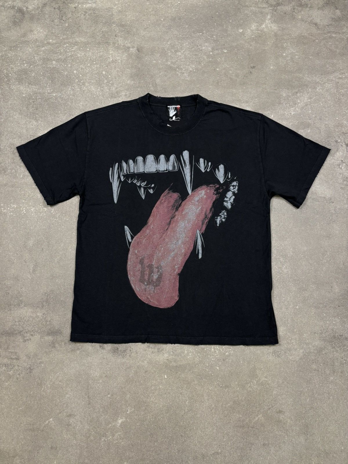 Vintage Warman Metalic Teeth Grapic T-Shirt, Black Size US M / EU 48-50 / 2 - 1 Thumbnail