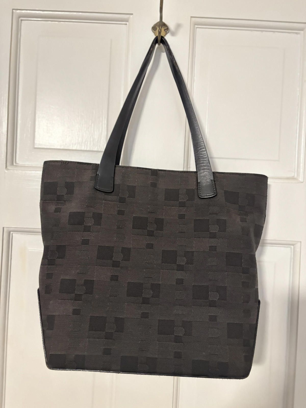 Bally BALLY Black Patterned Tote Bag with Leather Handles Size ONE SIZE - 4 Thumbnail