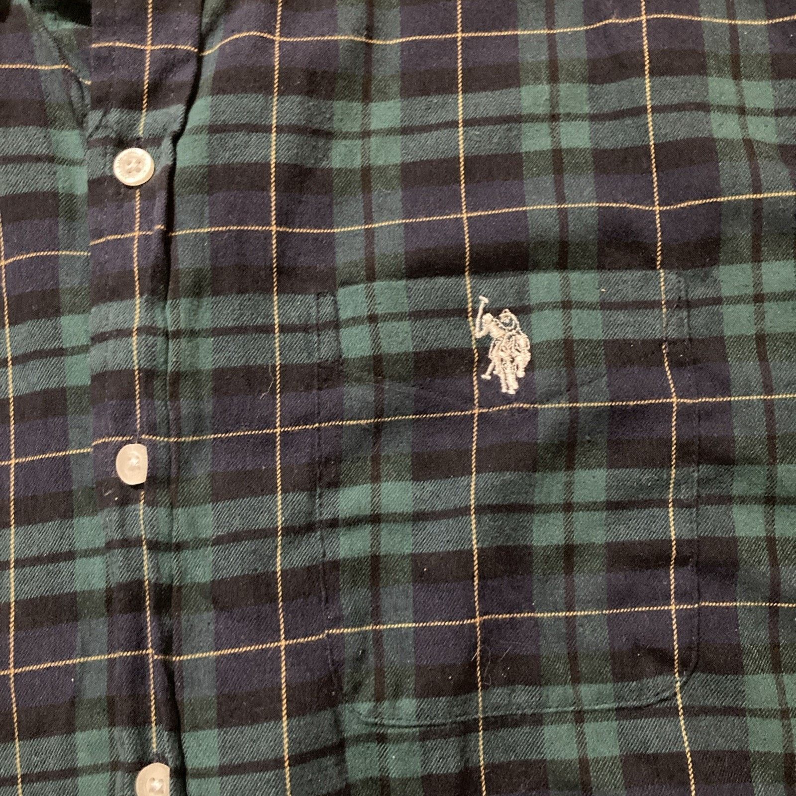 Other Skater US Polo Assn Flannel Shirt Mens Blue Green Plaid L Size US L / EU 52-54 / 3 - 2 Thumbnail