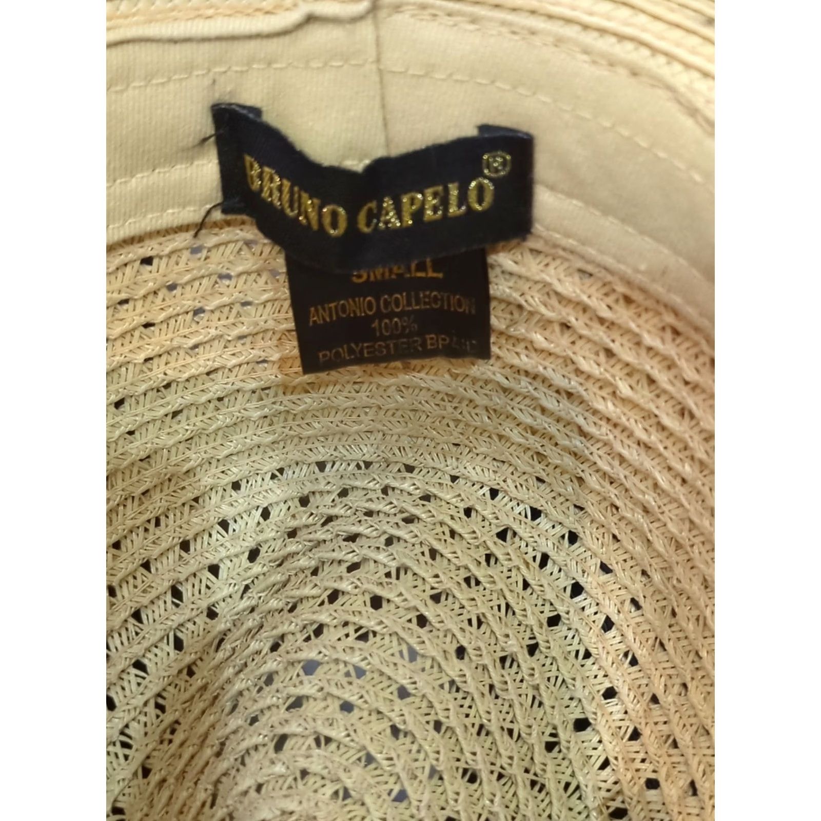 Camel Bruno Capelo The Julian Straw Hat Camel Mens Size Small Antonio Collection Hat Straw Men S Size ONE SIZE - 5 Thumbnail