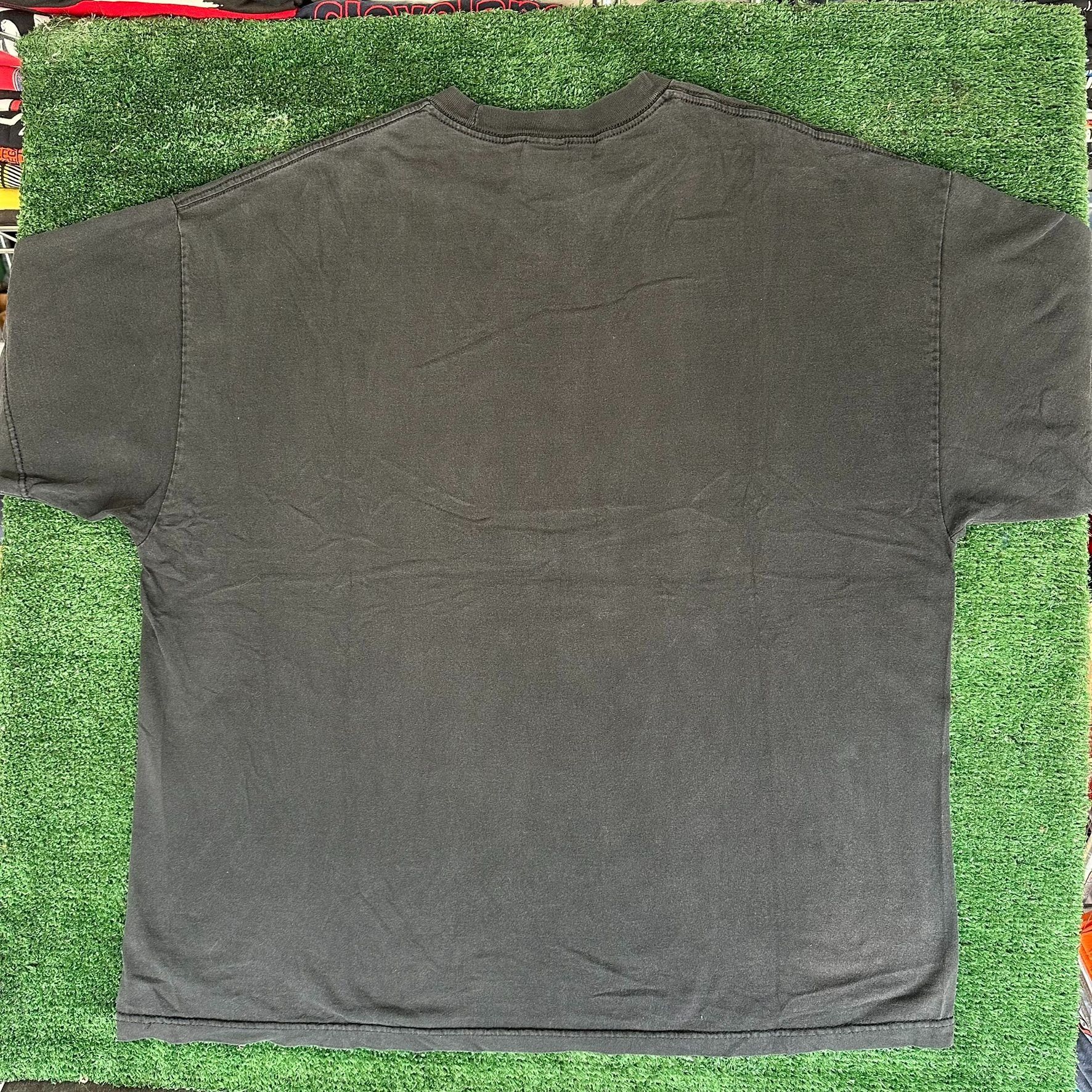 Vintage Vintage Horsepower From Hell Flame Skull T-Shirt Boxy Faded Size US XXL / EU 58 / 5 - 6 Thumbnail