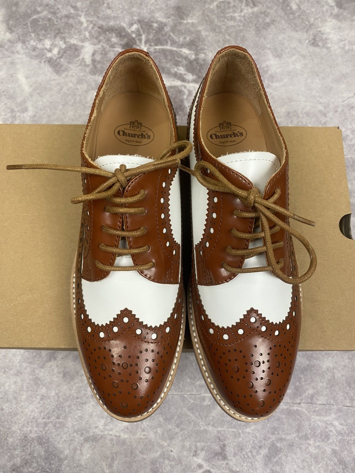 Church's Church’s Opal Budapester Lace-up Brogues Platform Shoes 38 Size US 8 / IT 38 - 4 Thumbnail