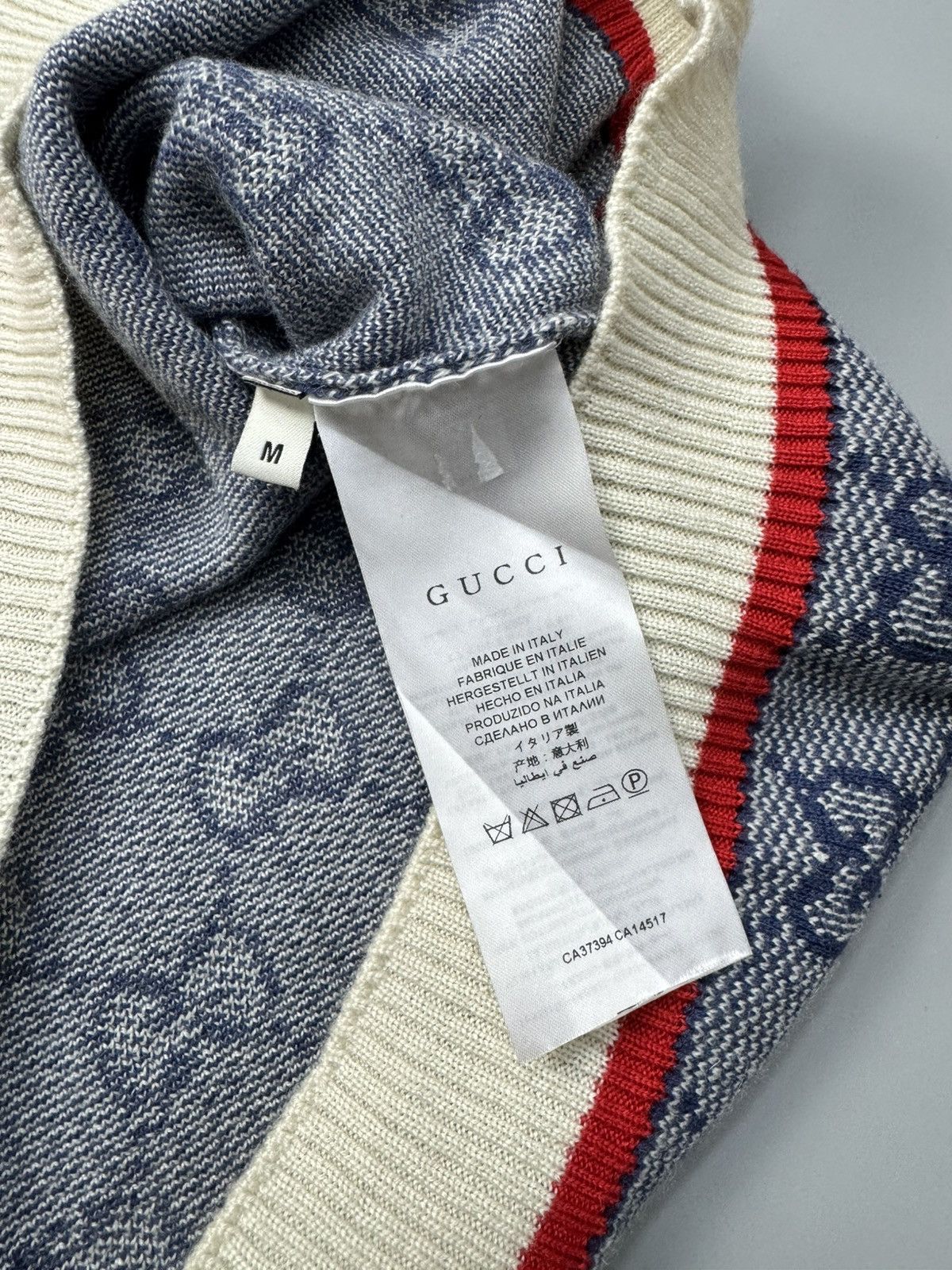 Gucci 2000s Gucci GG Monogram Knit Blouse Size M / US 6-8 / IT 42-44 - 5 Thumbnail