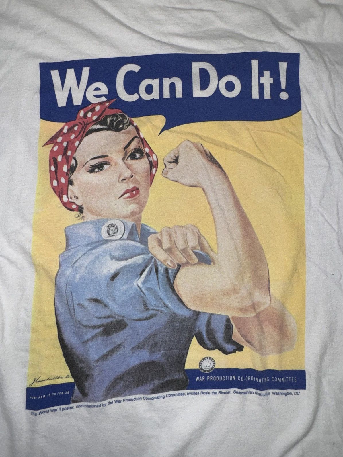 Tultex × Vintage 1990s WW2 Promo "We Can Do It" Shirt Size US L / EU 52-54 / 3 - 2 Thumbnail
